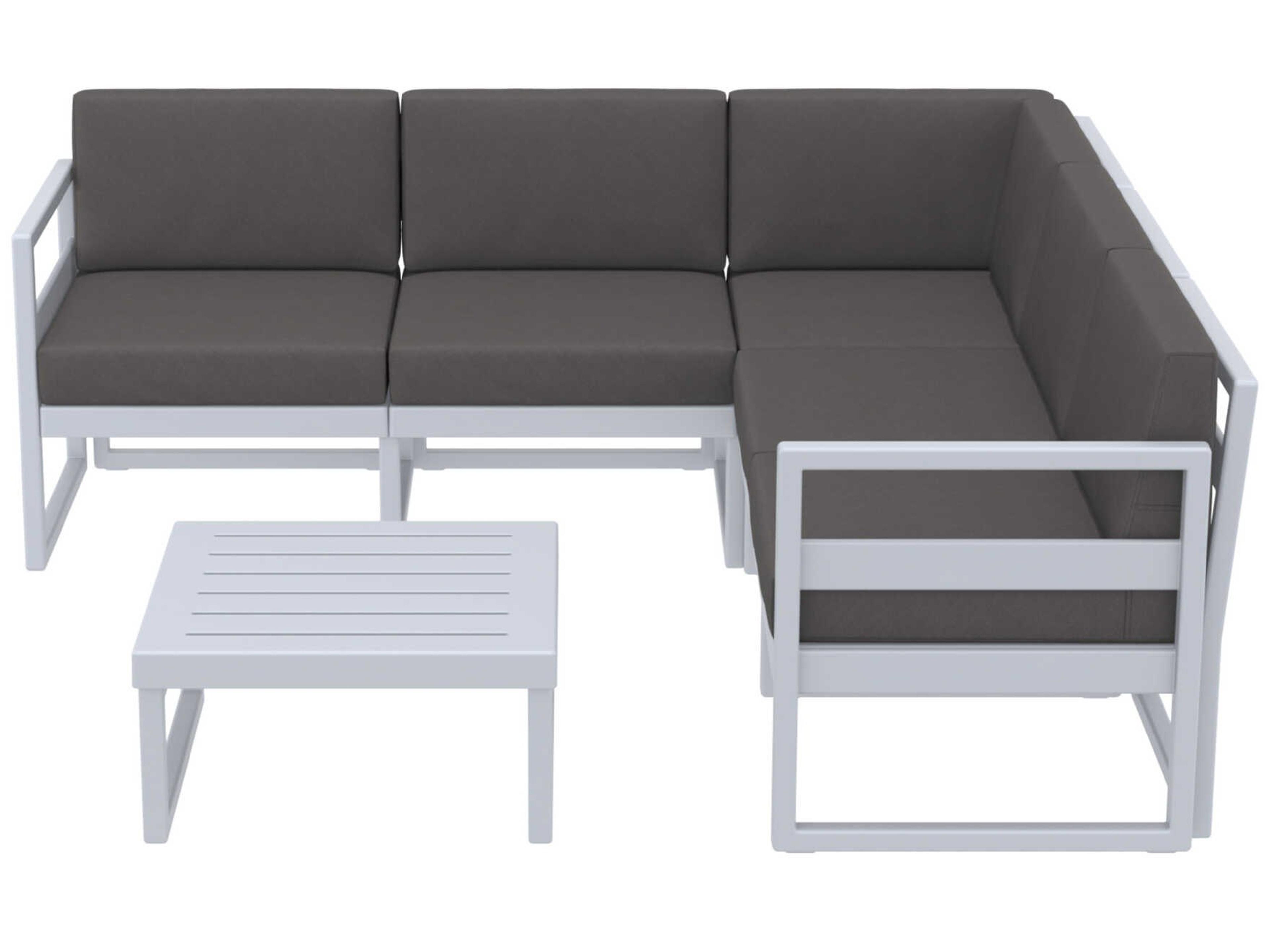 Compamia Mykonos Silver Resin Cushion Lounge Set