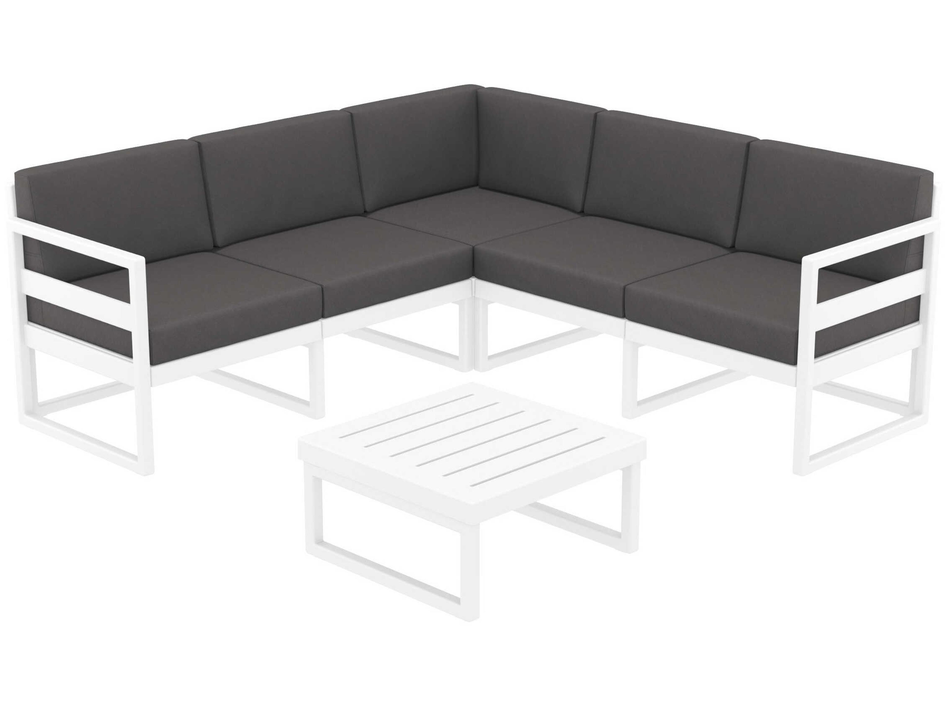 Compamia Mykonos White Resin Cushion Lounge Set