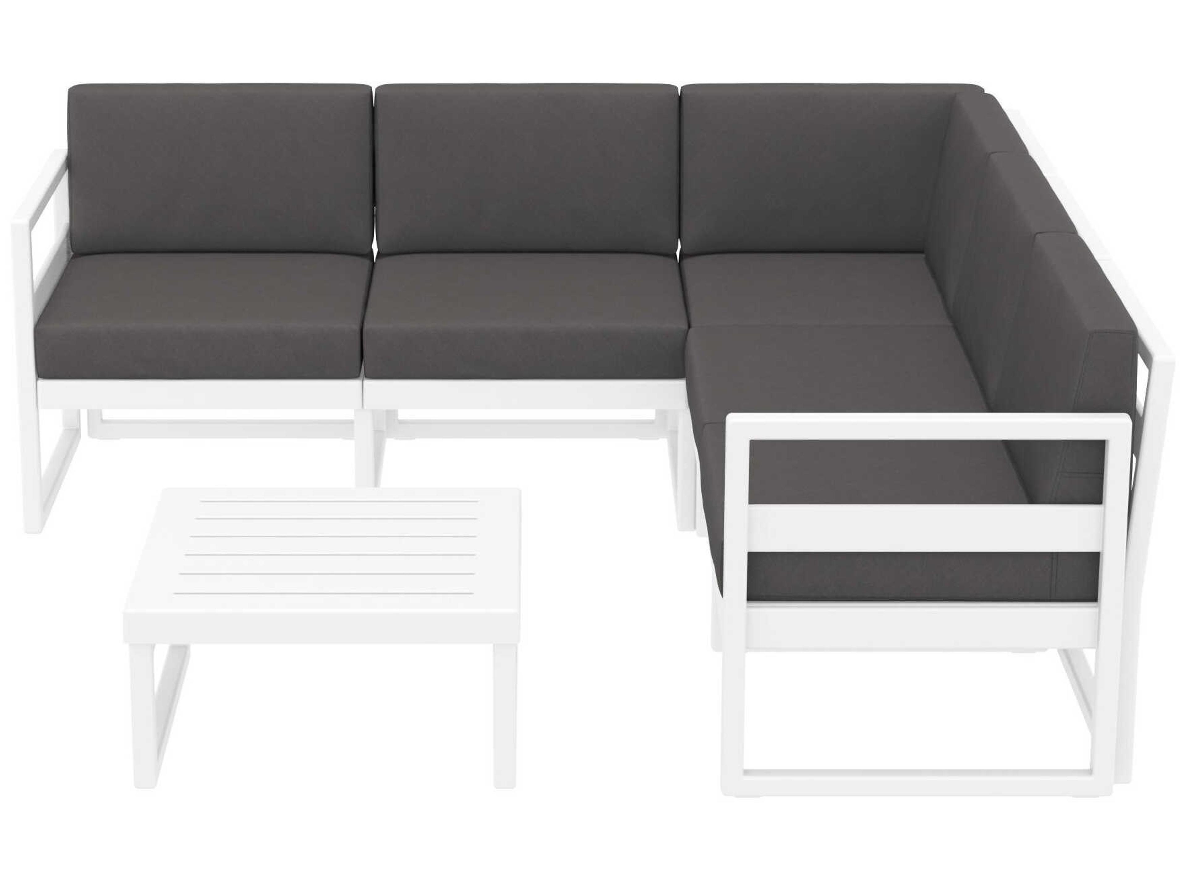 Compamia Mykonos White Resin Cushion Lounge Set