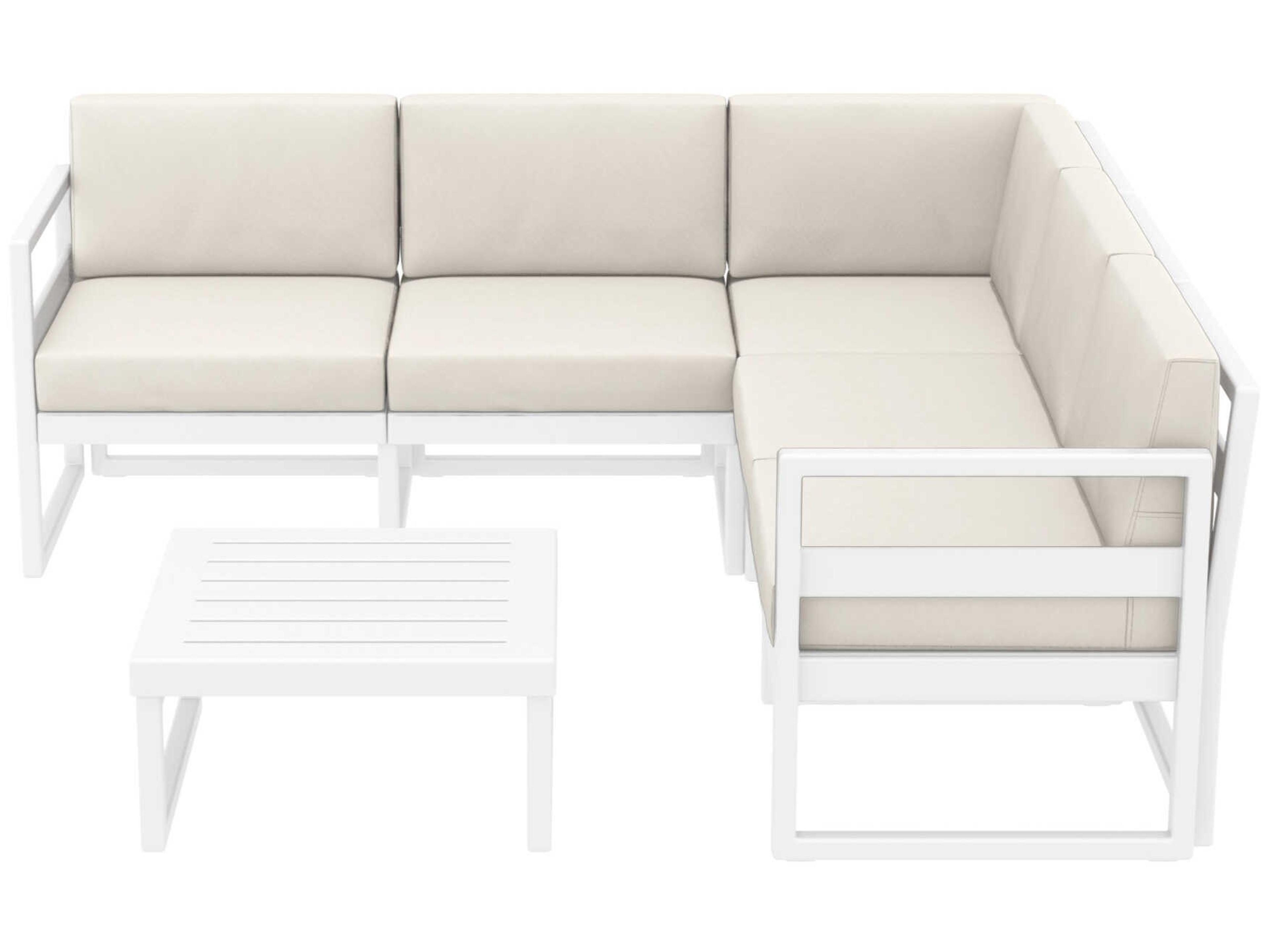 Compamia Mykonos White Resin Cushion Lounge Set
