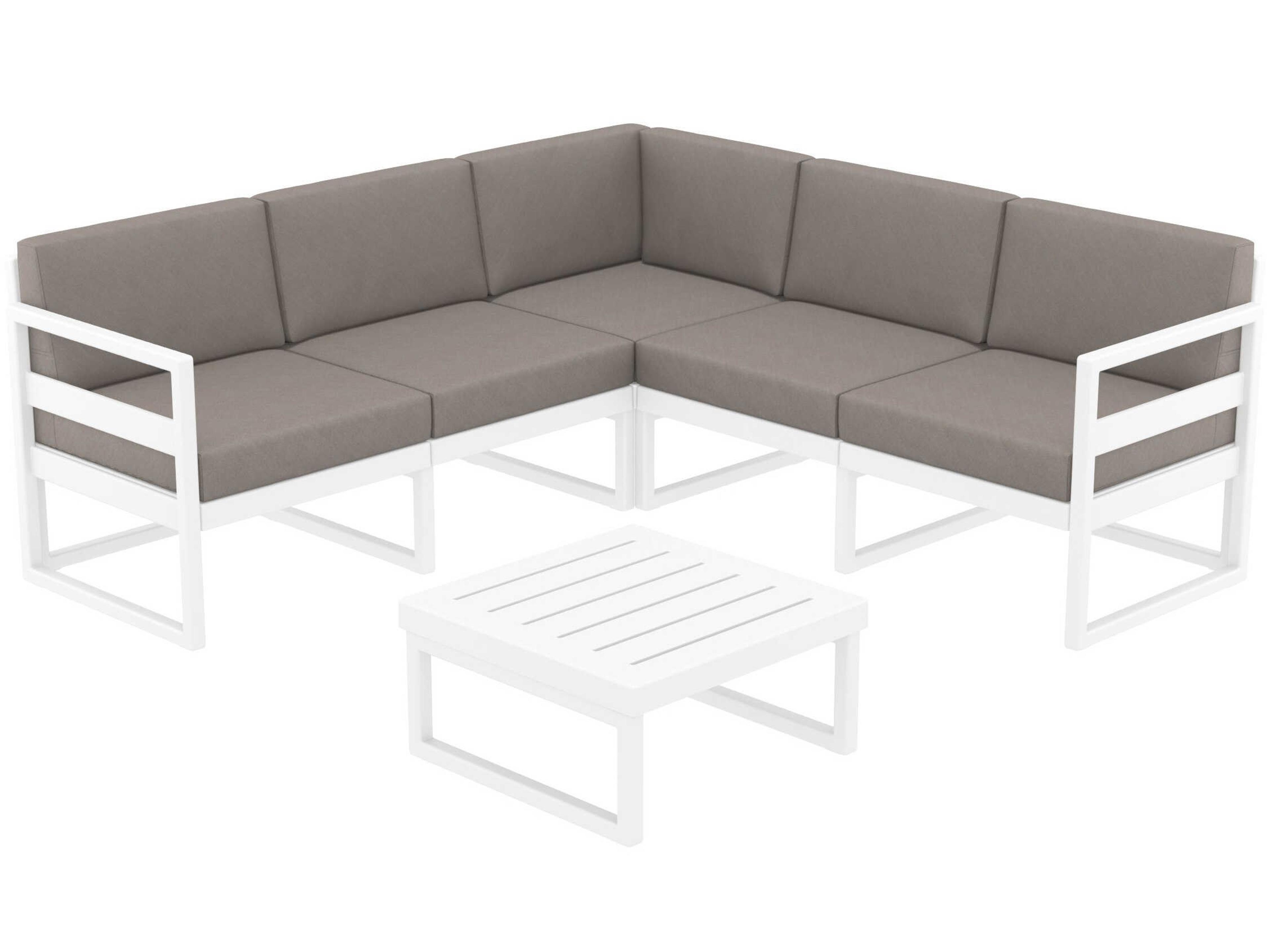 Compamia Mykonos White Resin Cushion Lounge Set