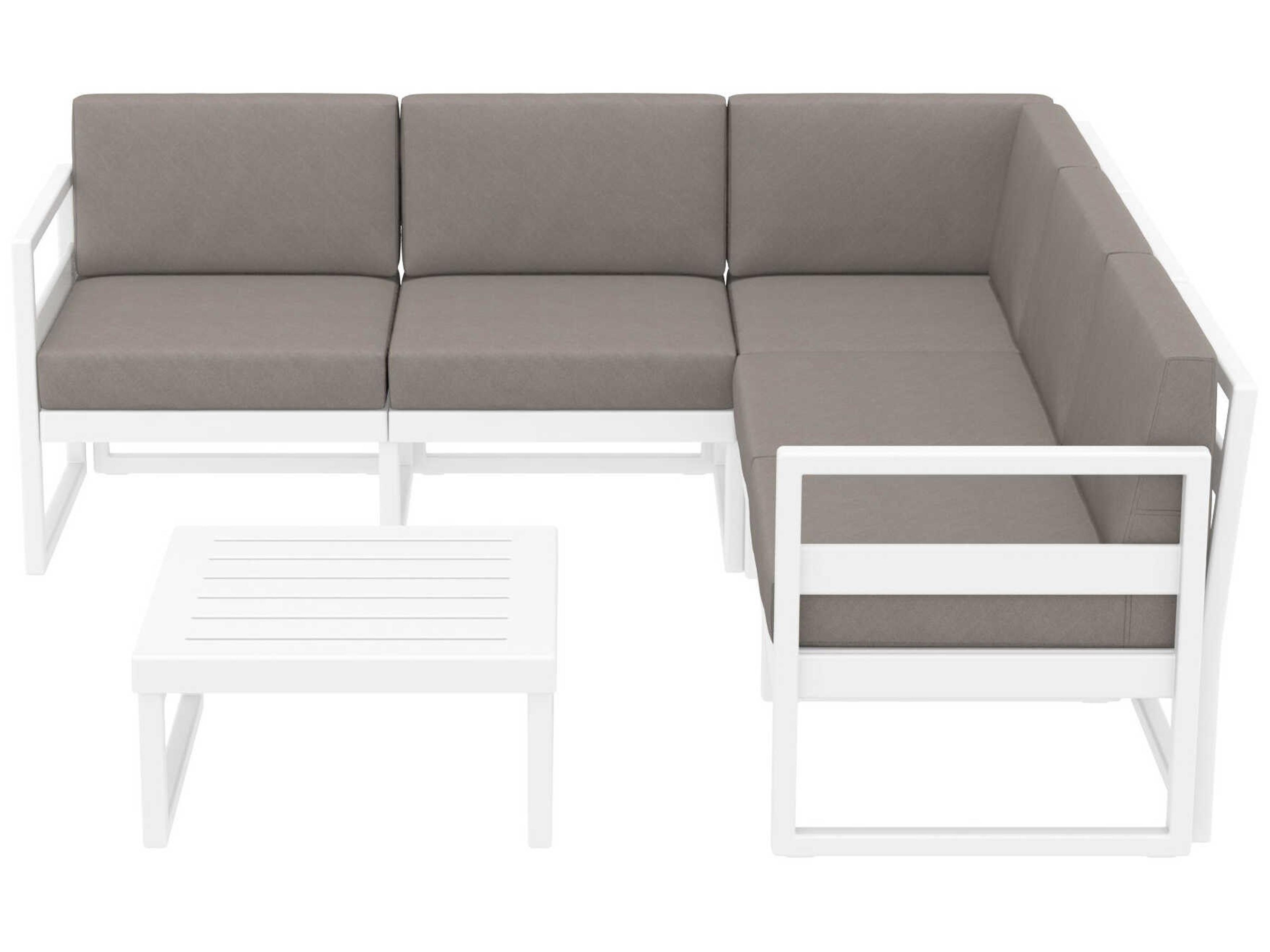 Compamia Mykonos White Resin Cushion Lounge Set