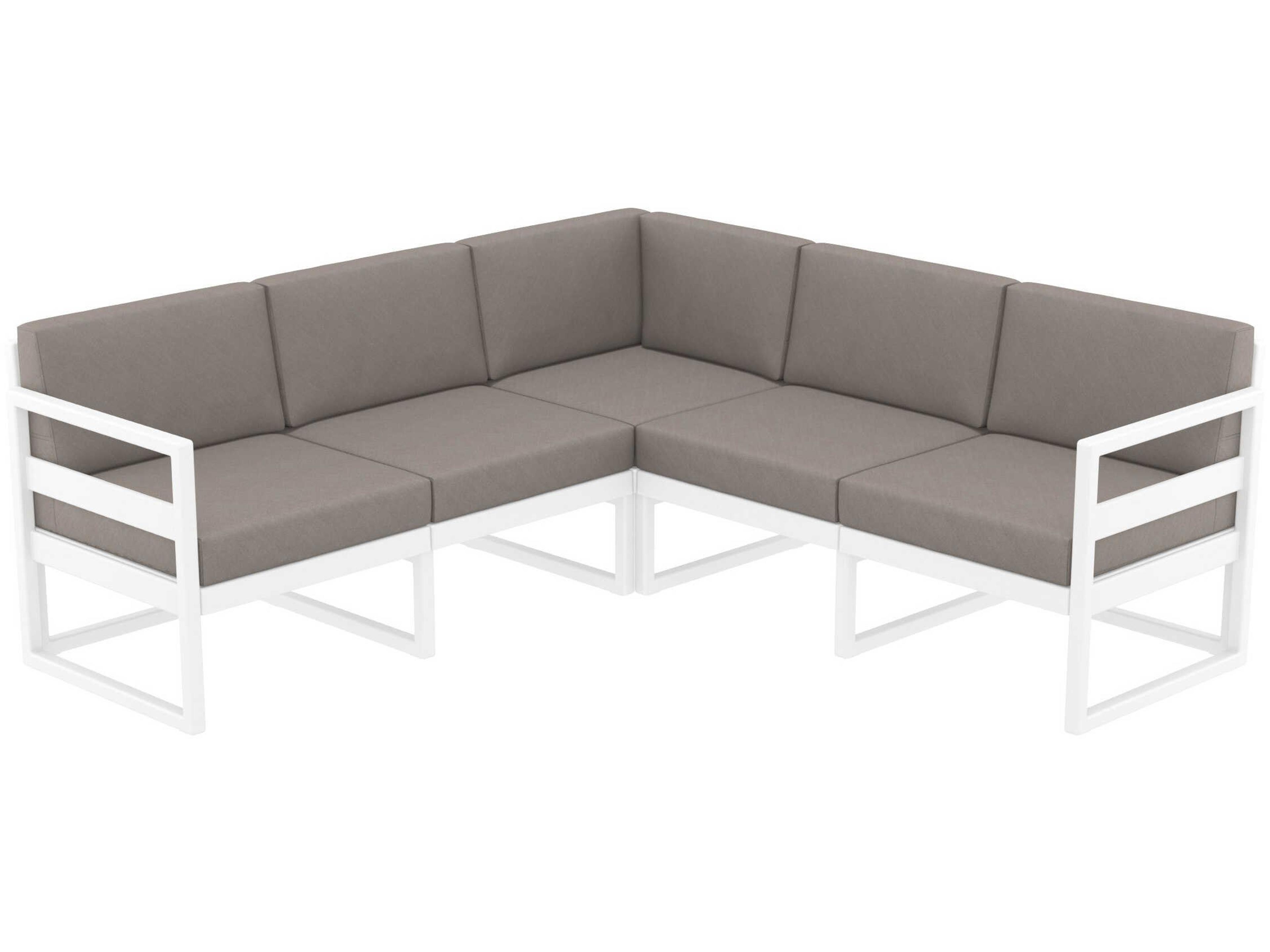 Compamia Mykonos White Resin Cushion Lounge Set