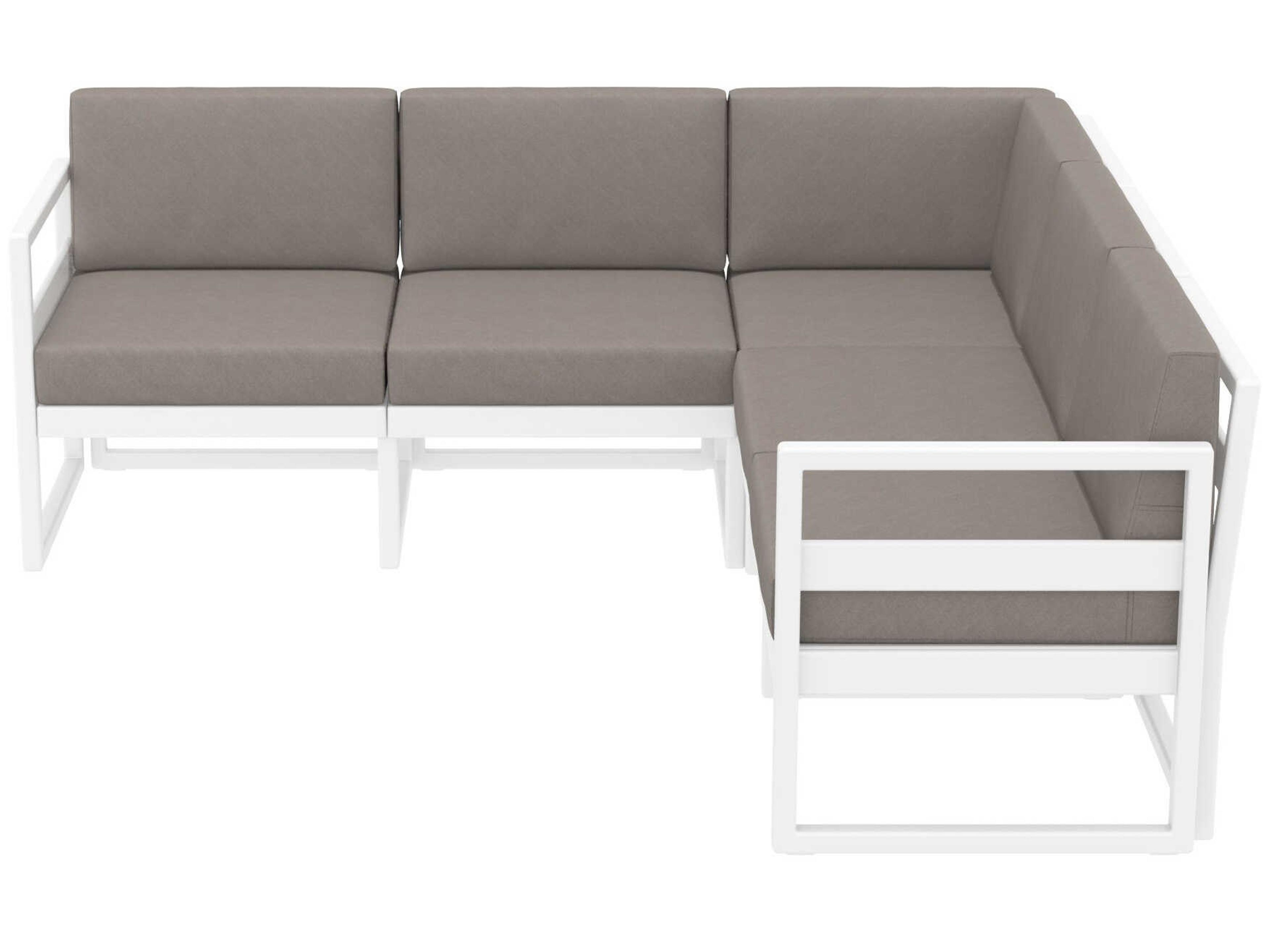 Compamia Mykonos White Resin Cushion Lounge Set