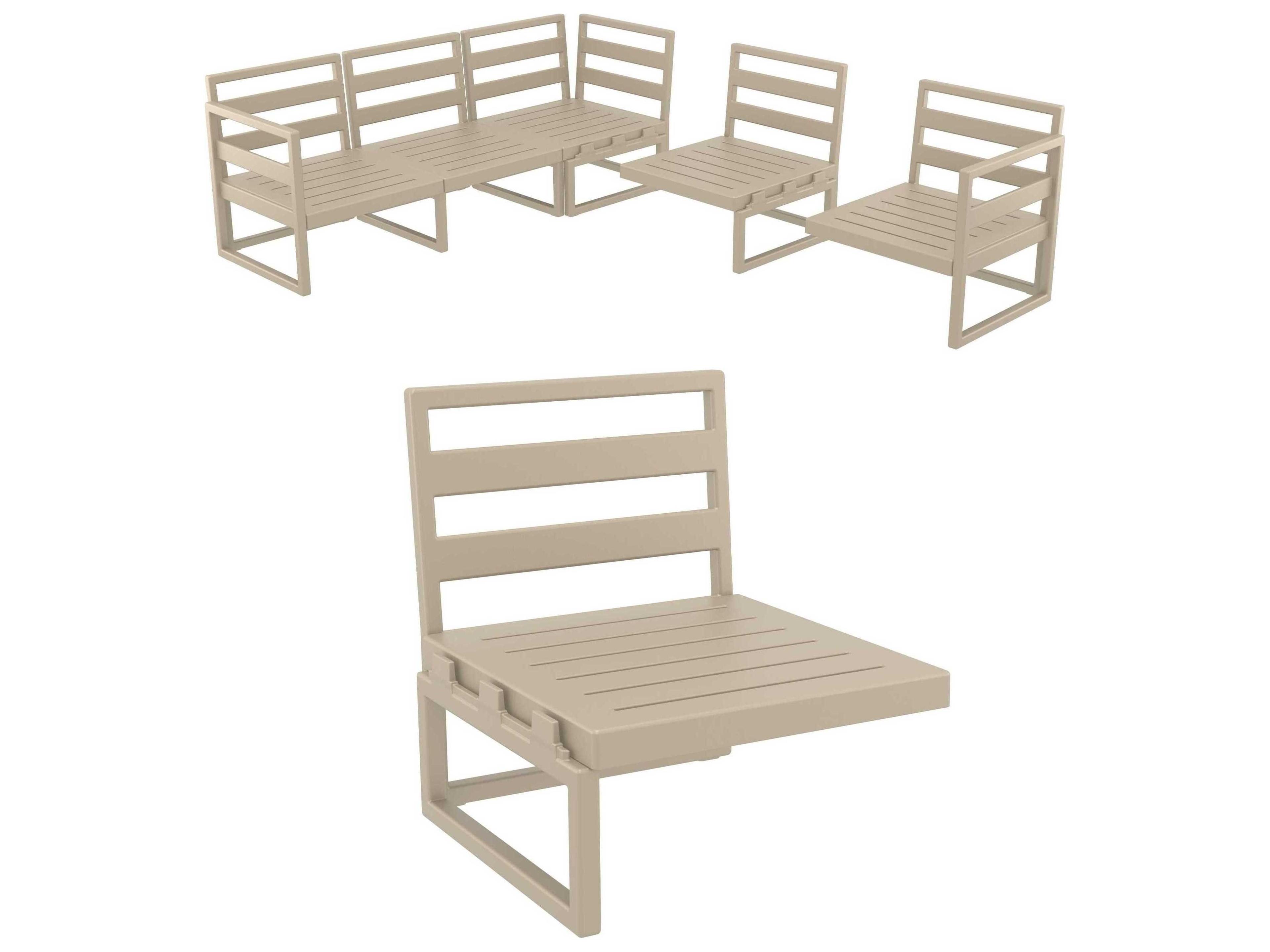 Compamia Mykonos Taupe Resin Cushion Lounge Chair