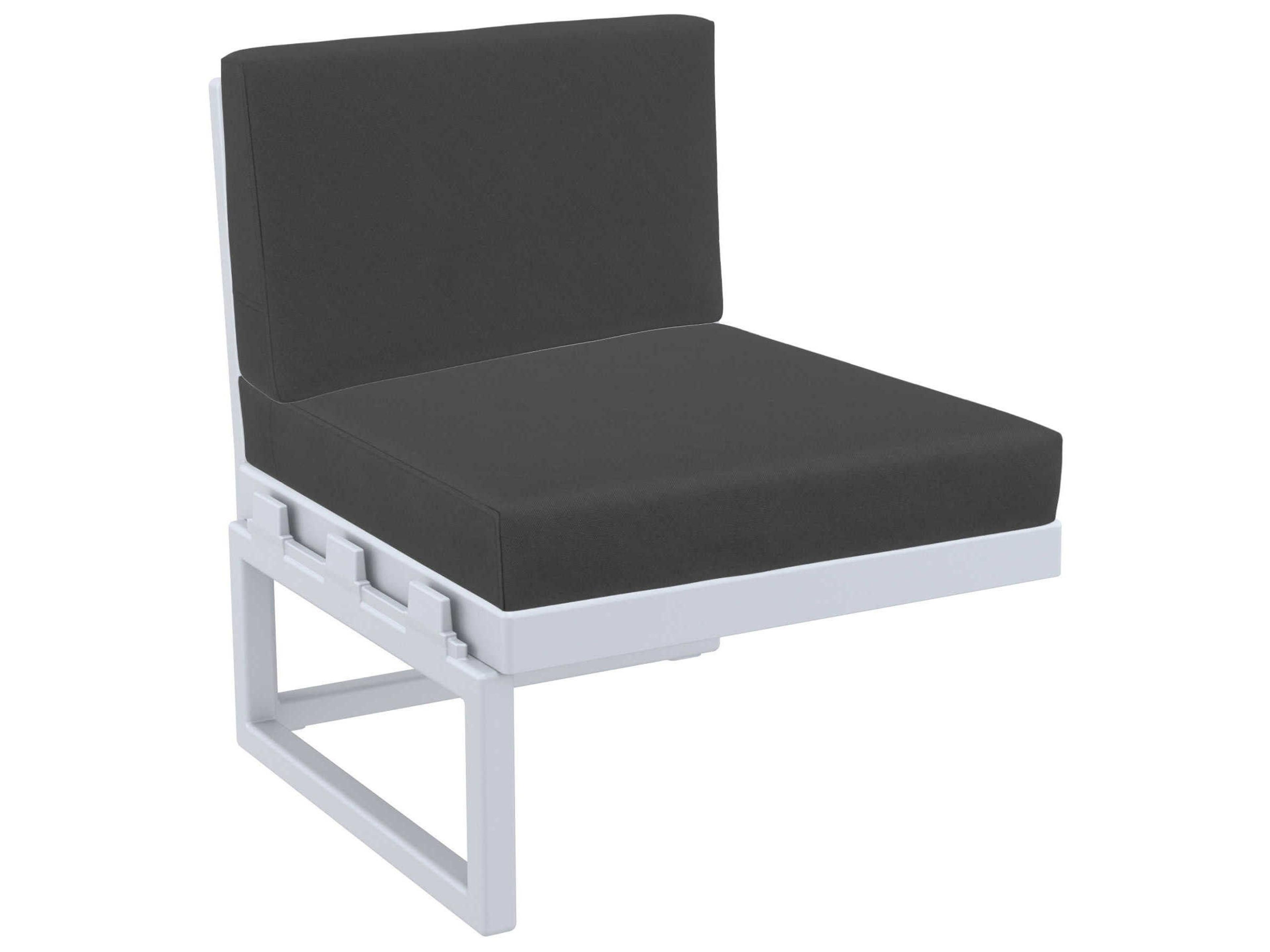 Mykonos Silver Resin Cushion Lounge Chair