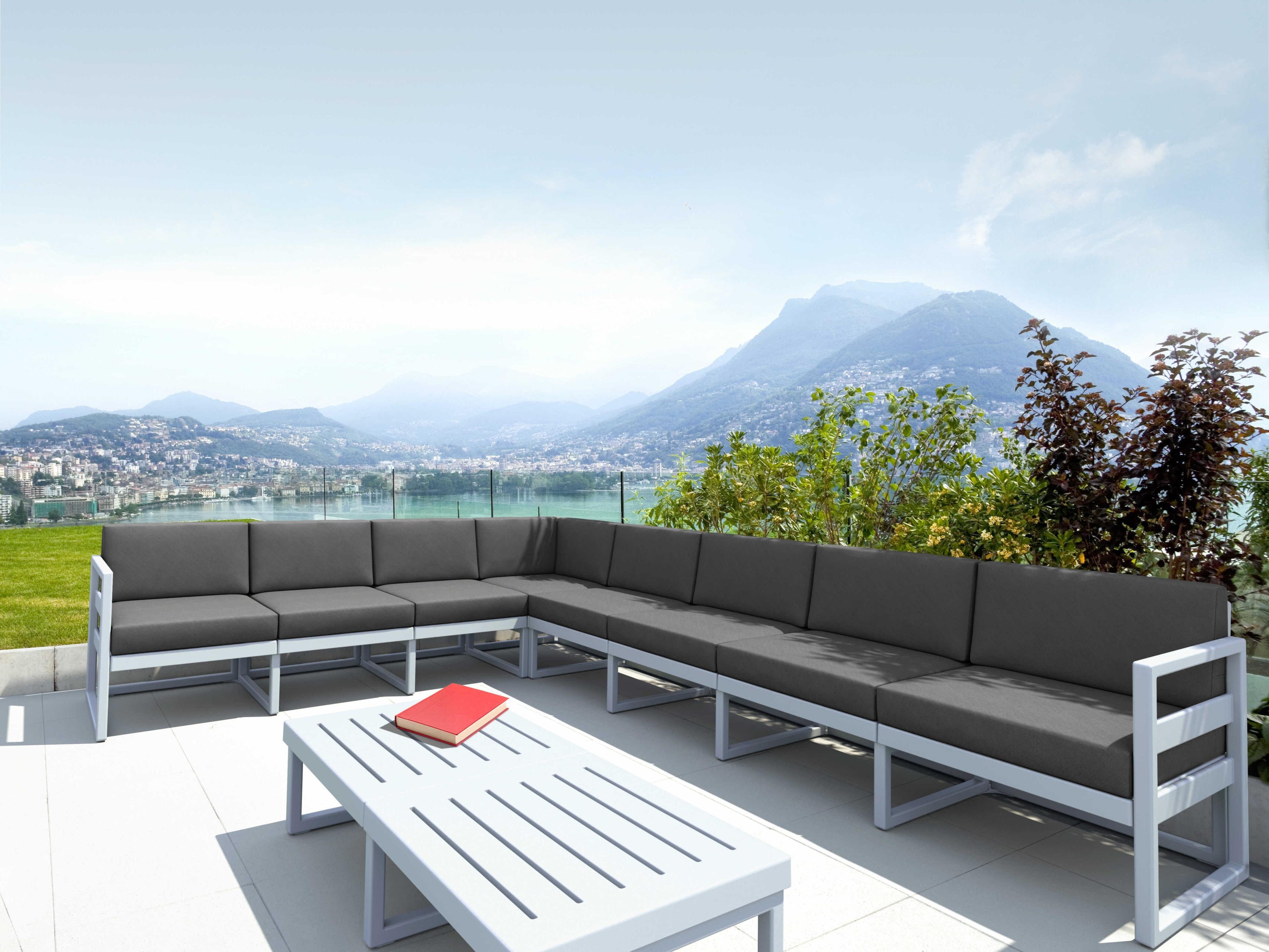 Compamia Mykonos Silver Resin Cushion Lounge Chair