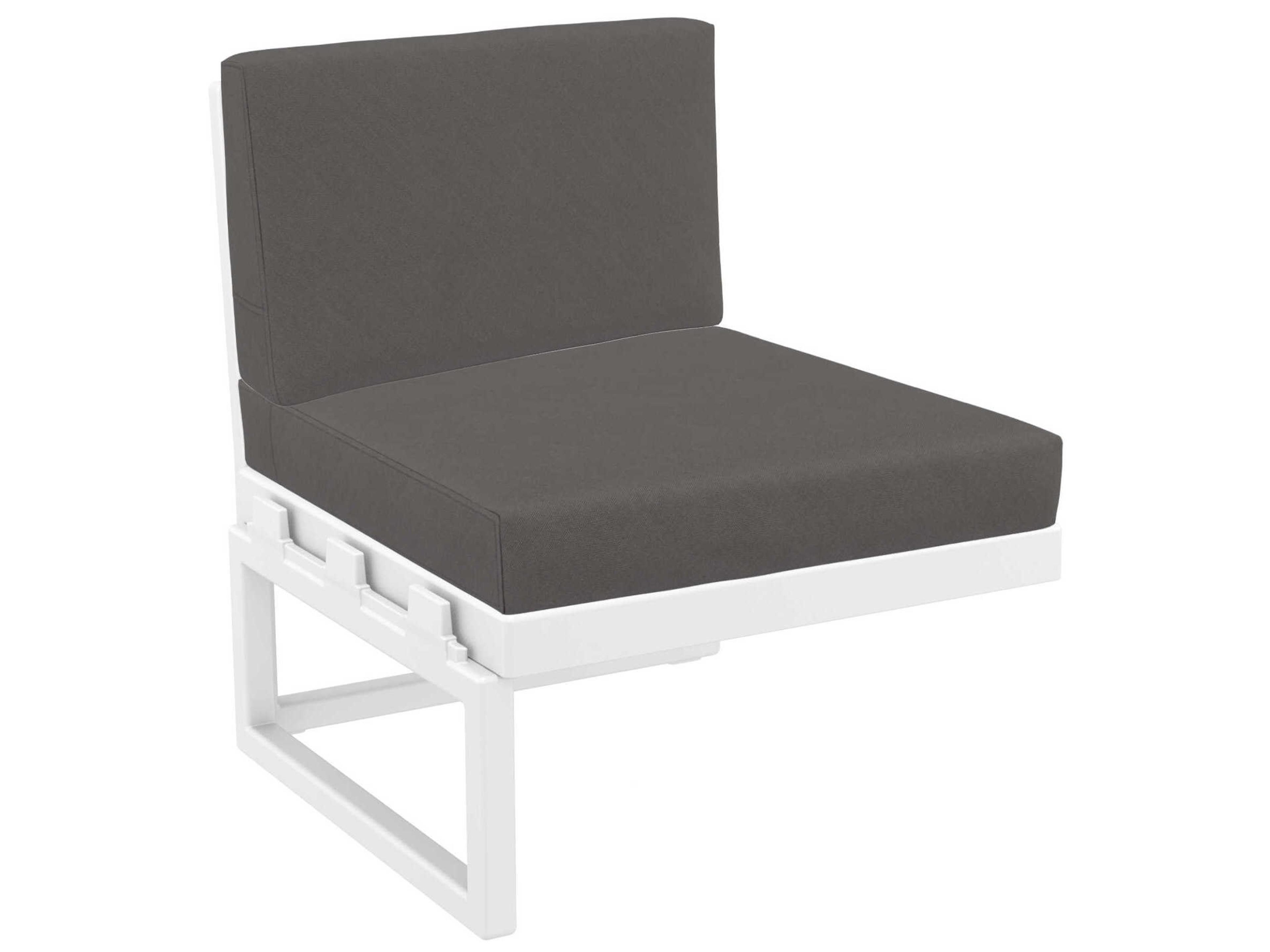 Mykonos White Resin Cushion Lounge Chair