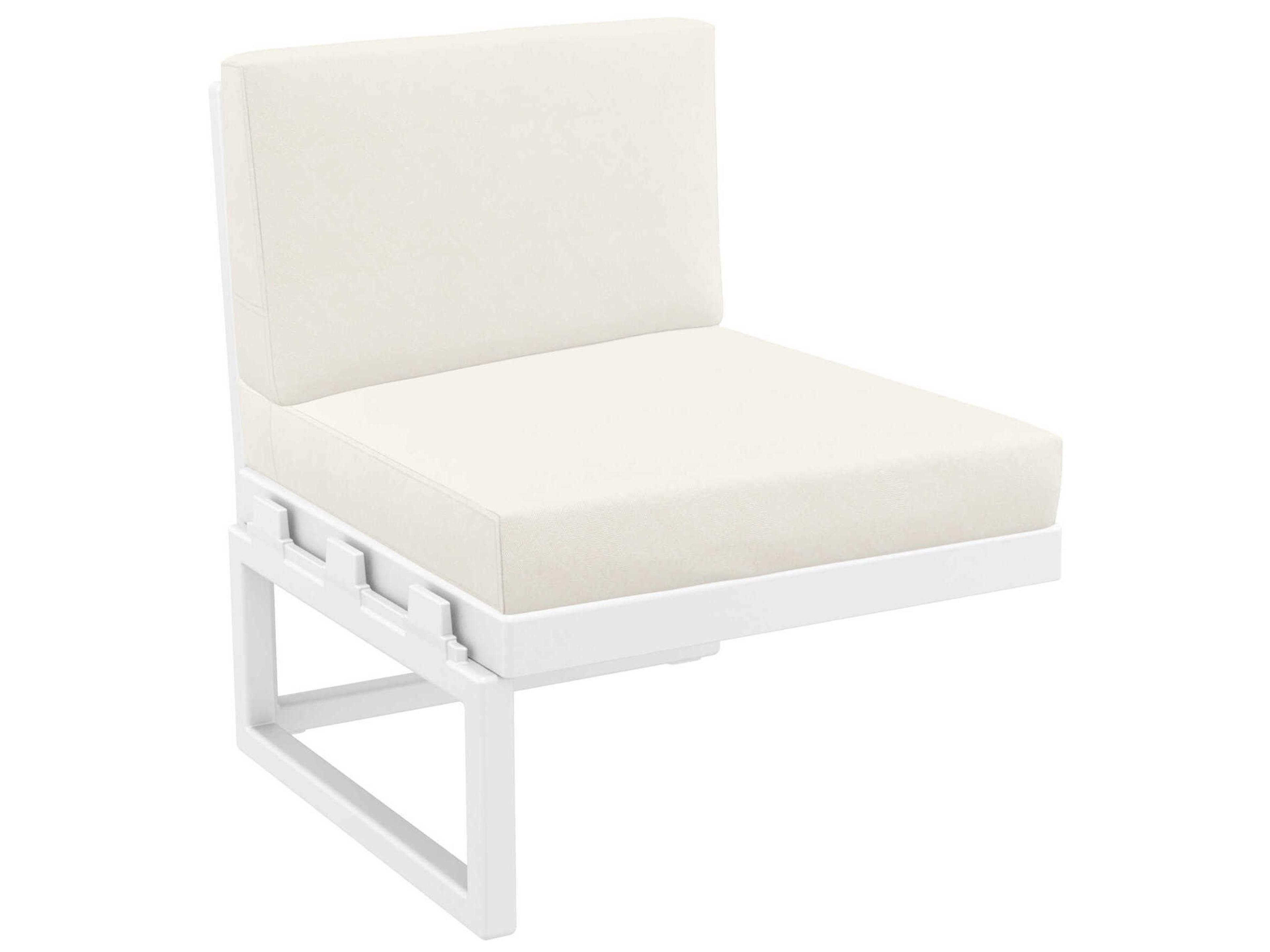 Compamia Mykonos White Resin Cushion Lounge Chair