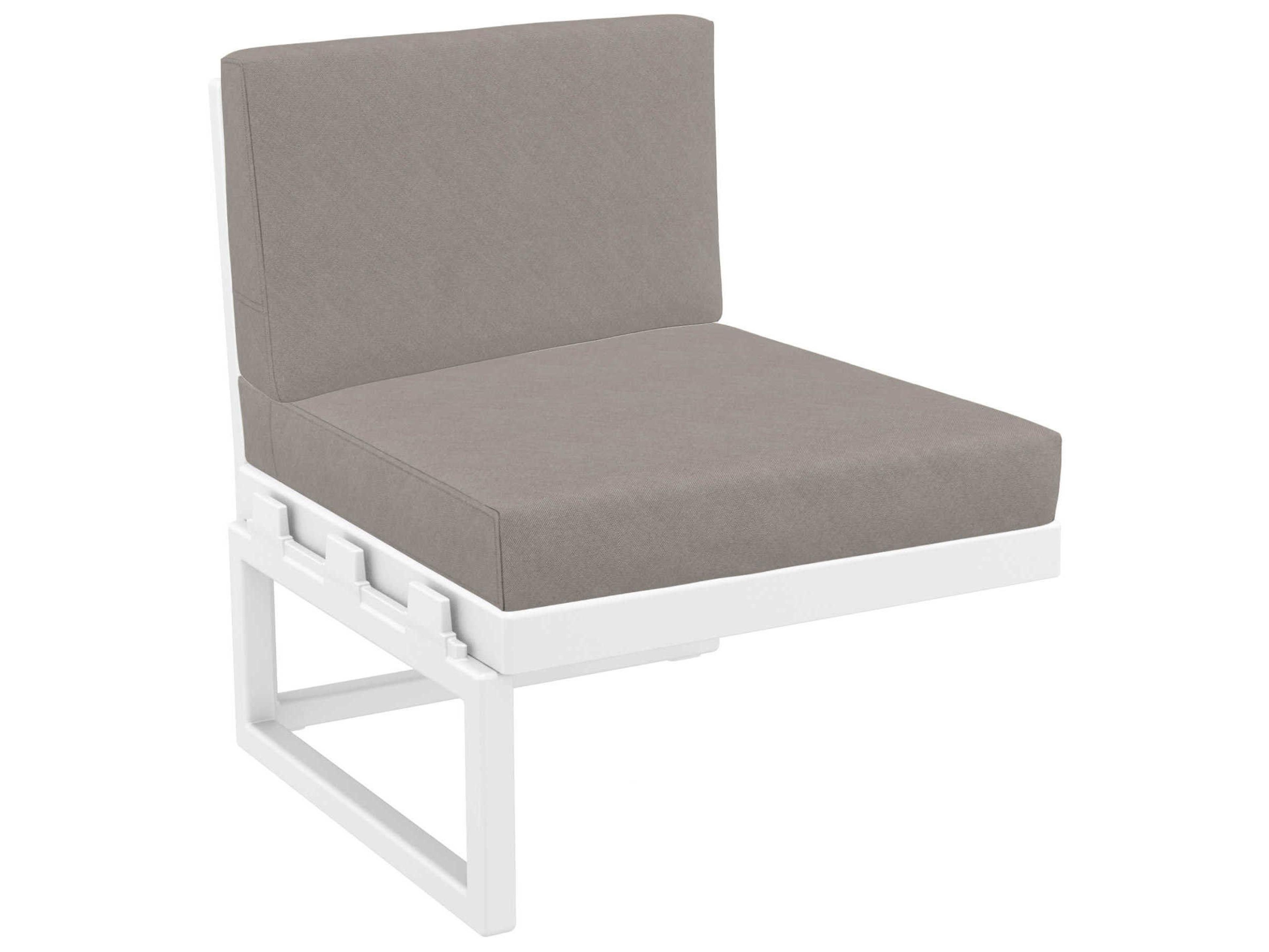 Compamia Mykonos White Resin Cushion Lounge Chair