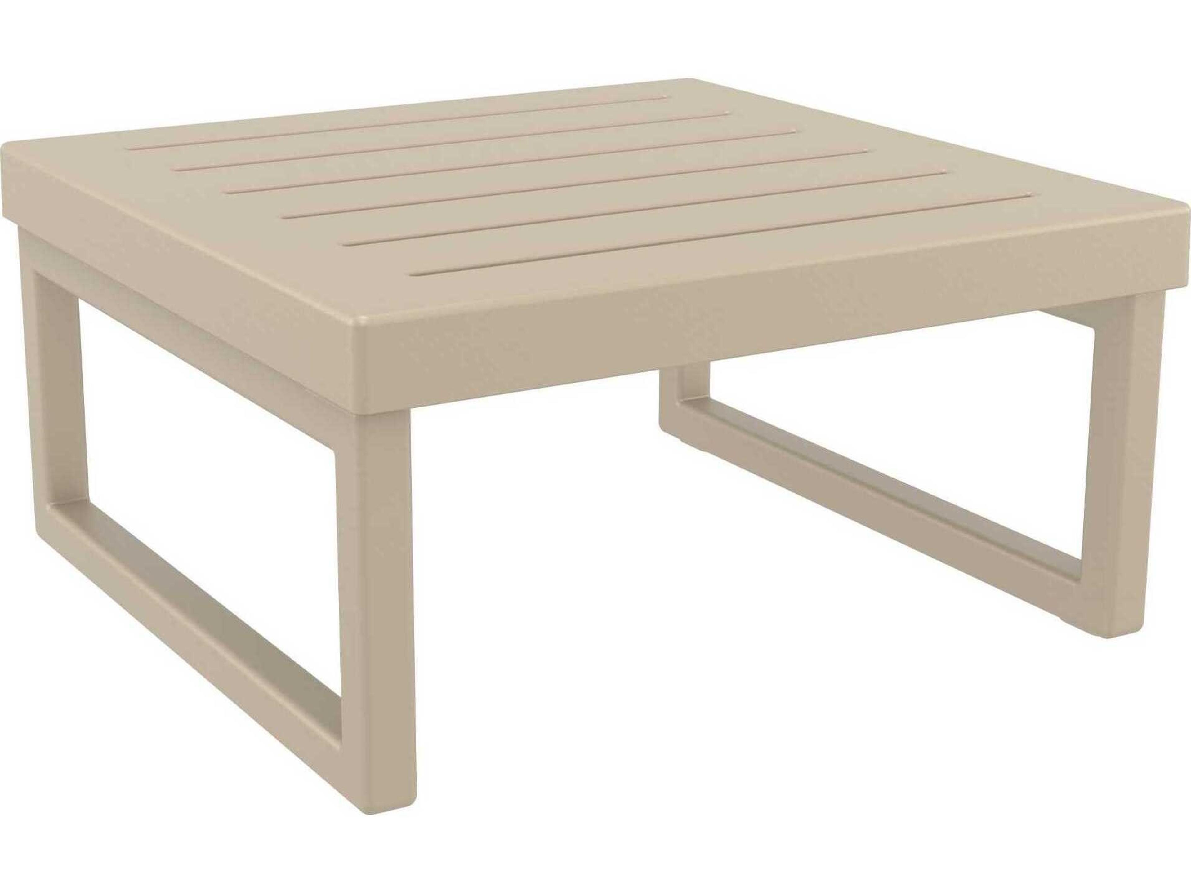 Mykonos Taupe Resin Square Coffee Table