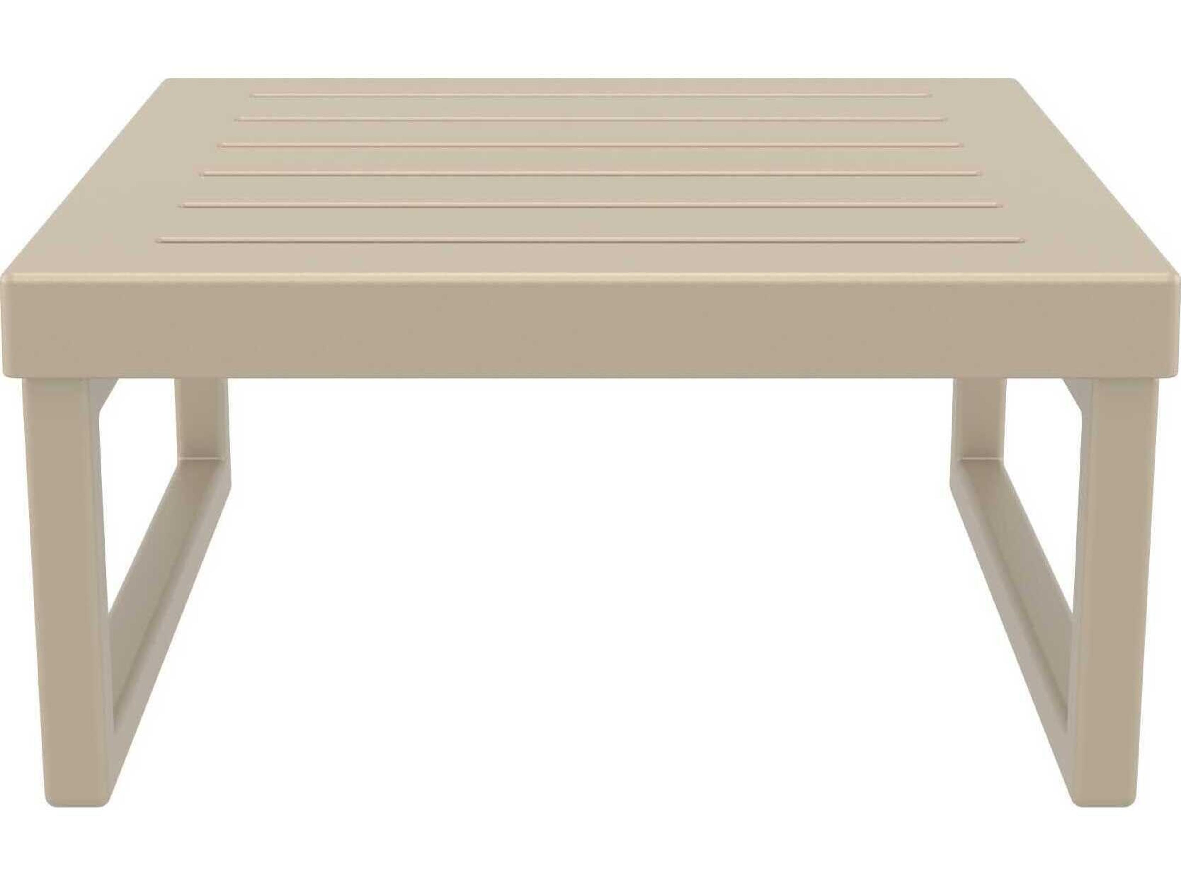 Compamia Mykonos Taupe Resin Square Coffee Table