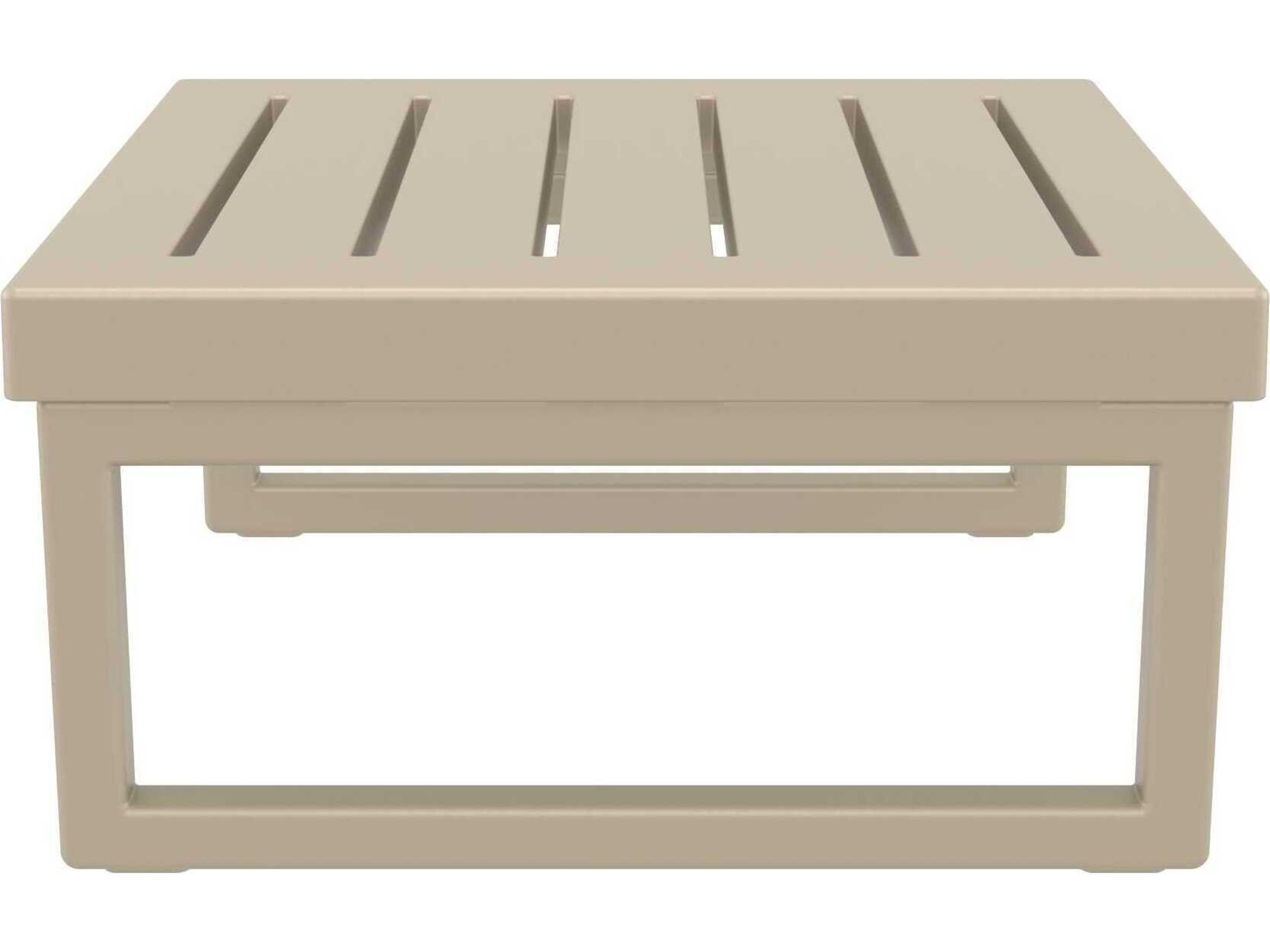 Compamia Mykonos Taupe Resin Square Coffee Table
