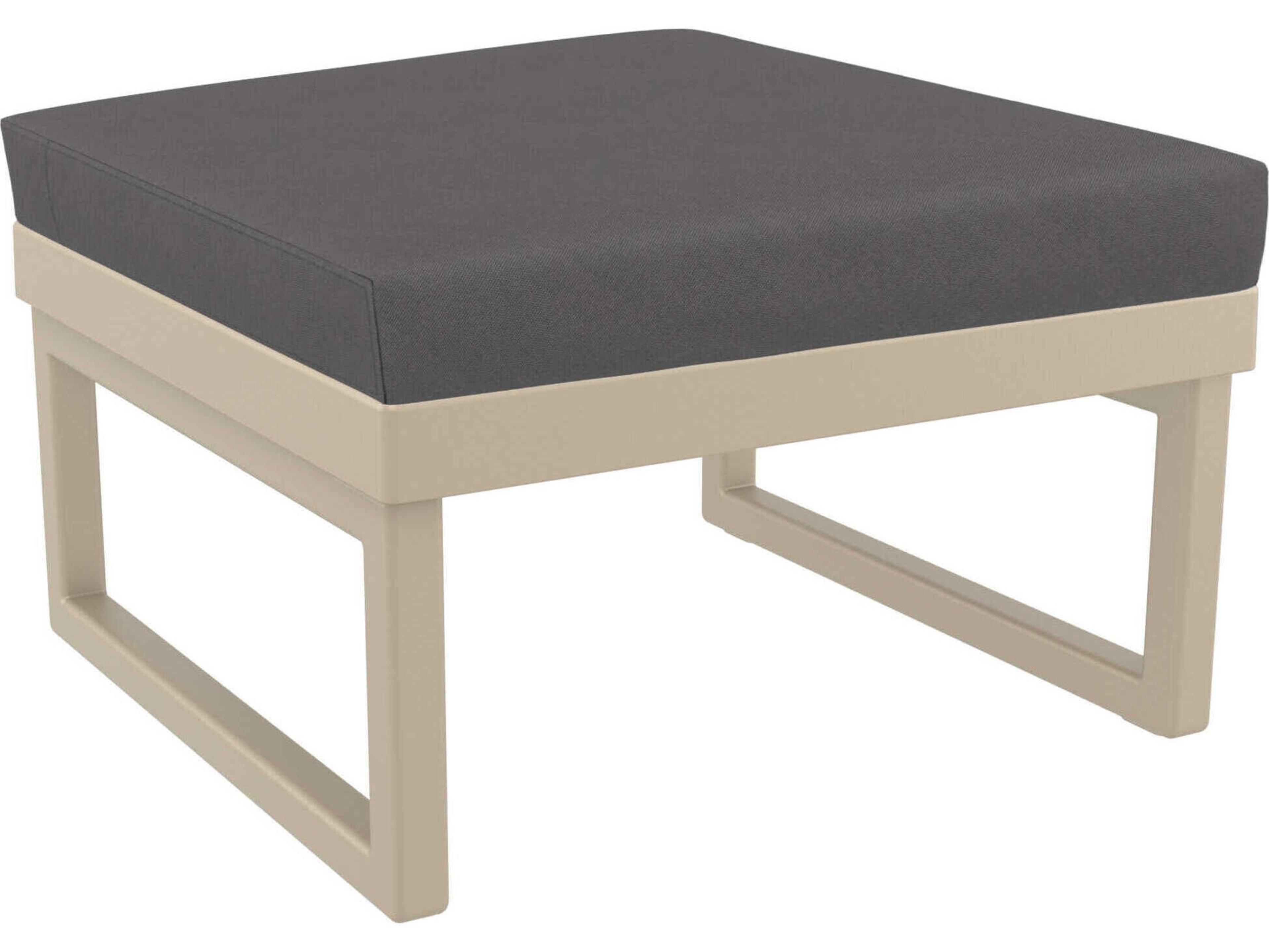 Mykonos Taupe Resin Cushion Ottoman