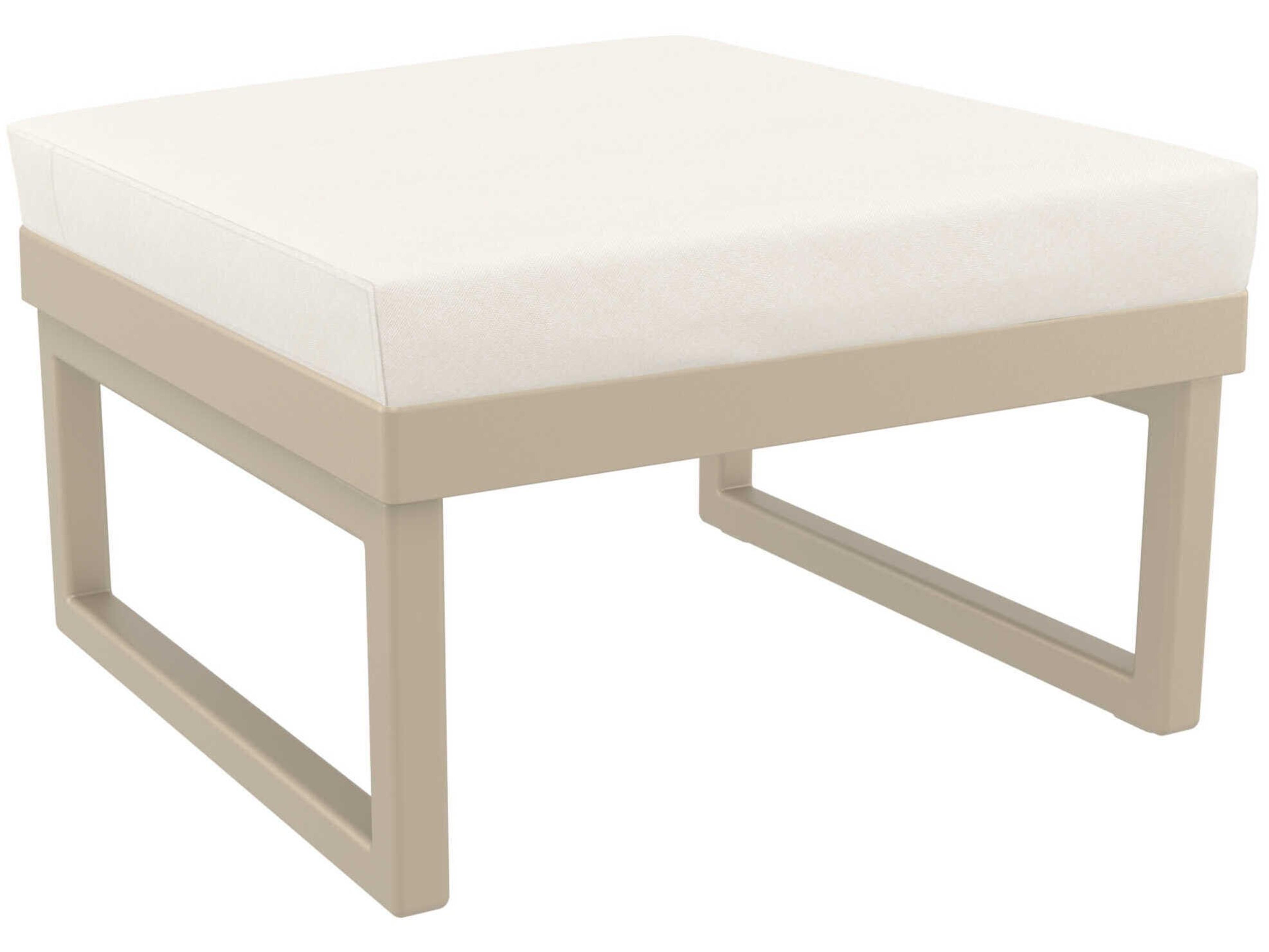 Compamia Mykonos Taupe Resin Cushion Ottoman