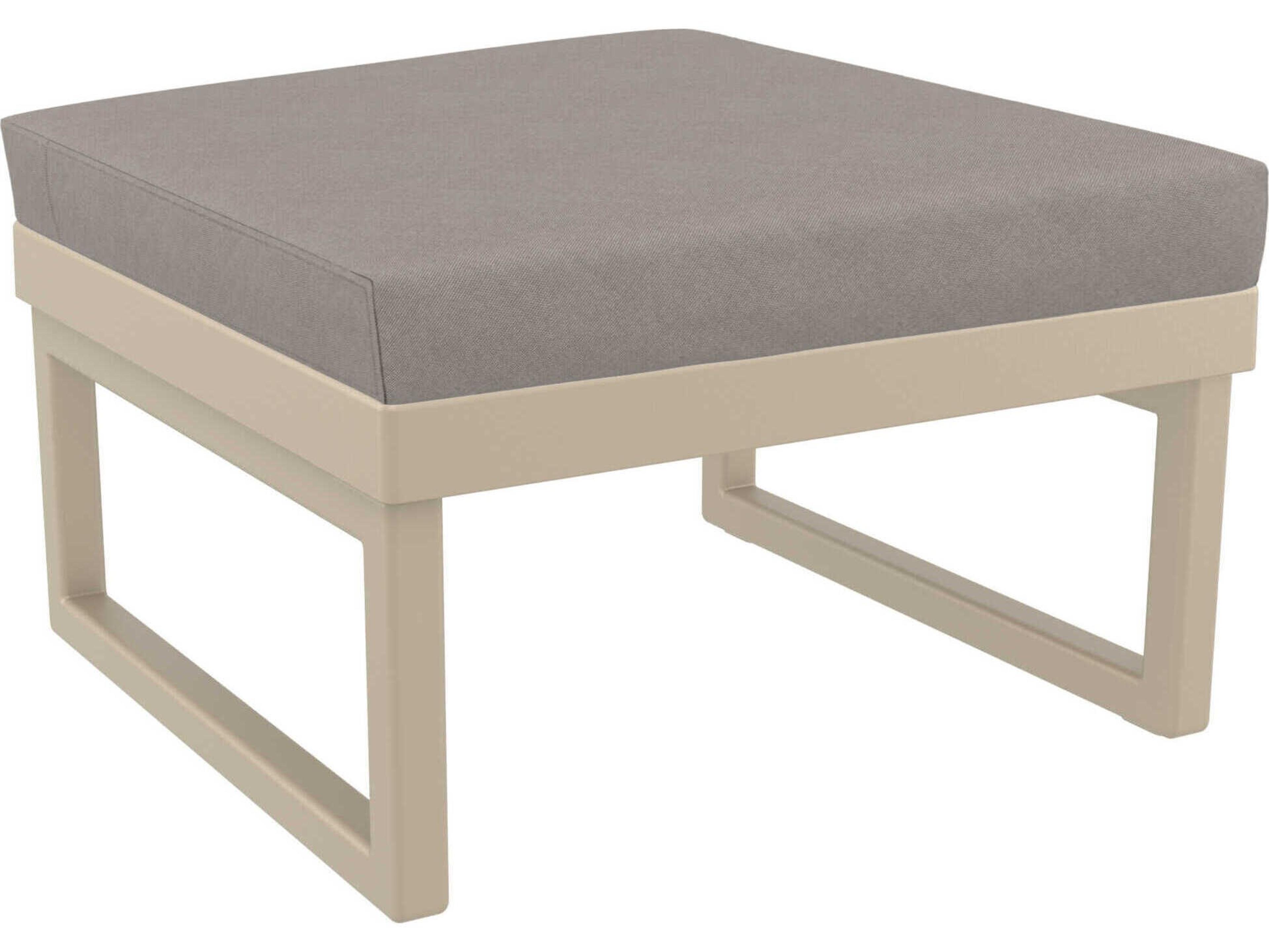 Compamia Mykonos Taupe Resin Cushion Ottoman
