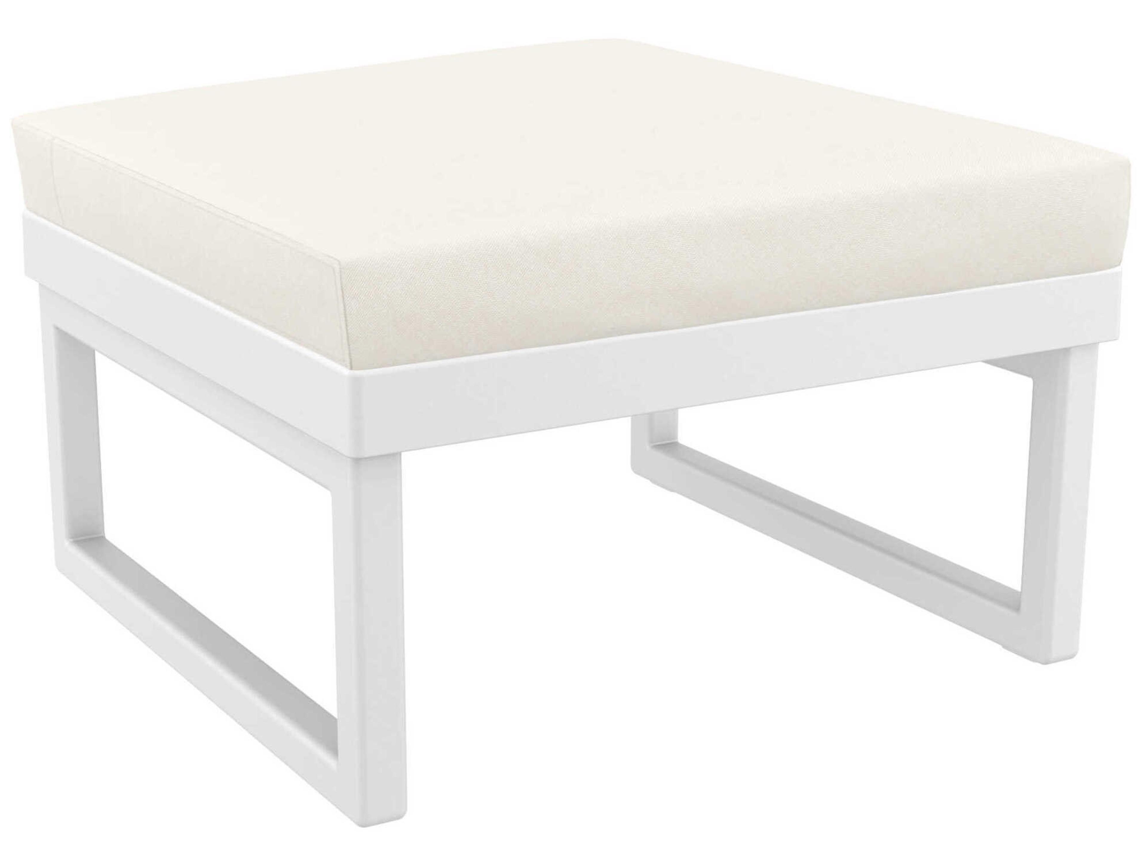Compamia Mykonos White Resin Cushion Ottoman