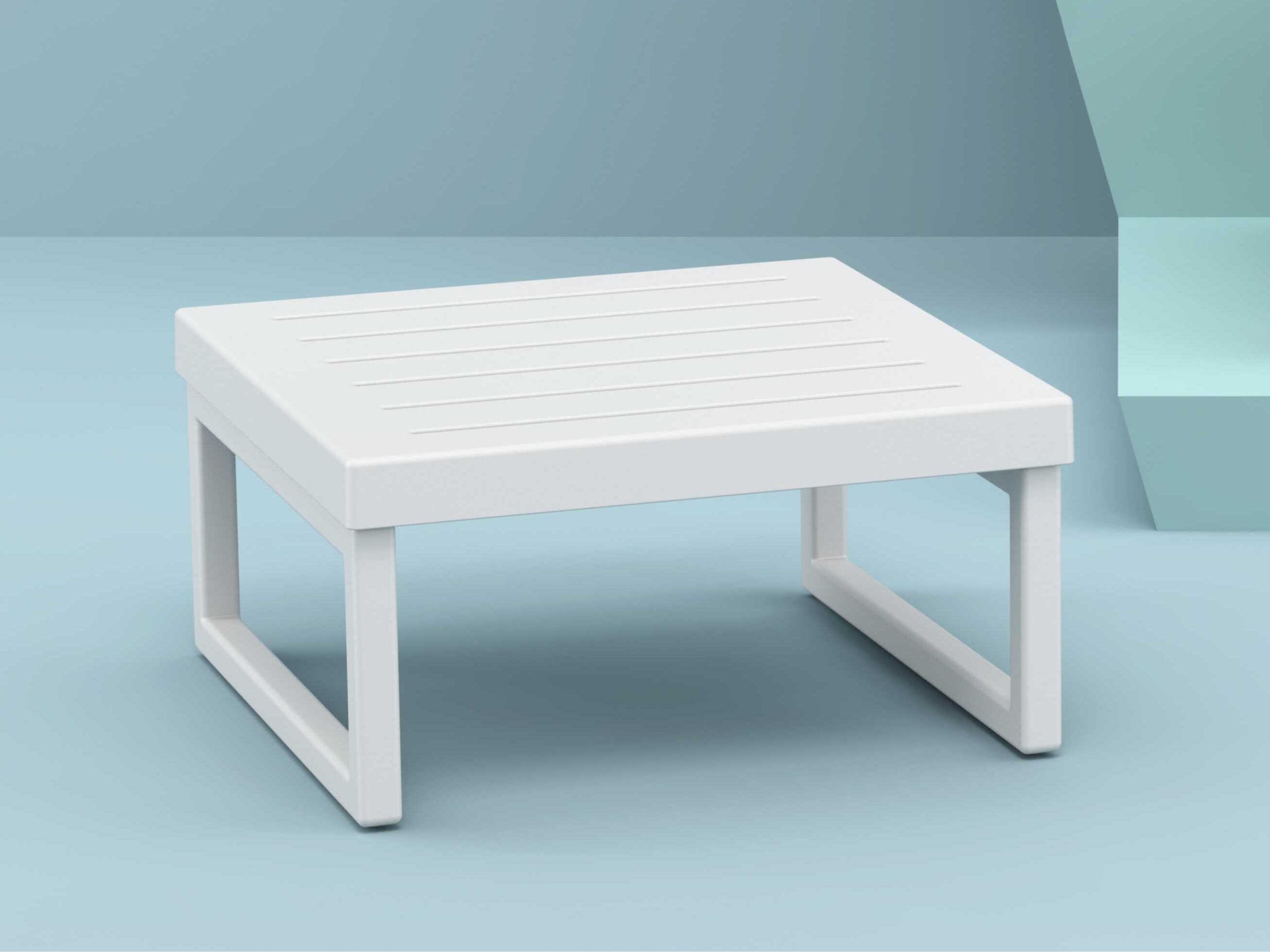 Compamia Mykonos White Resin Square Coffee Table