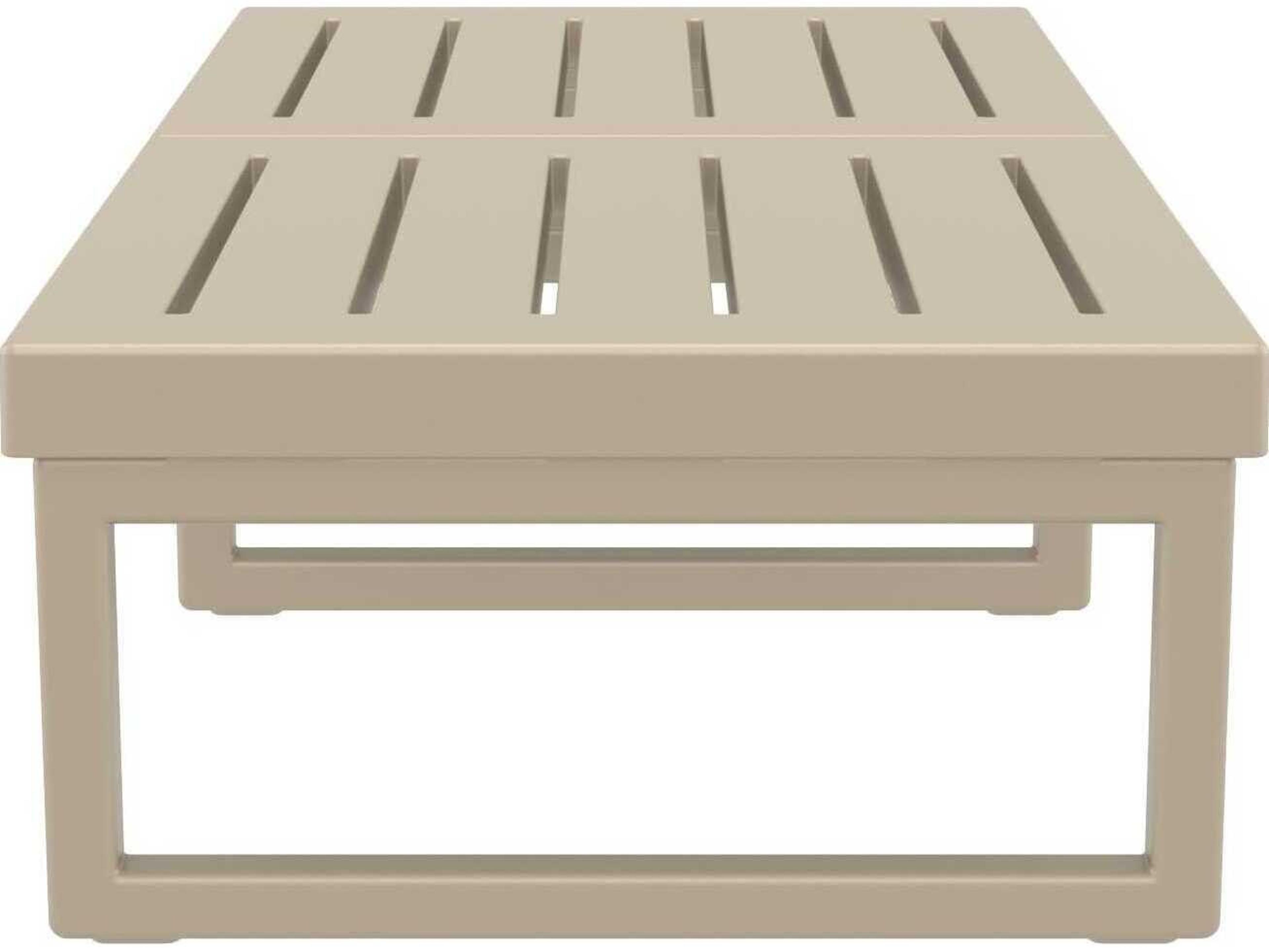 Compamia Mykonos Taupe Resin Rectangular Coffee Table