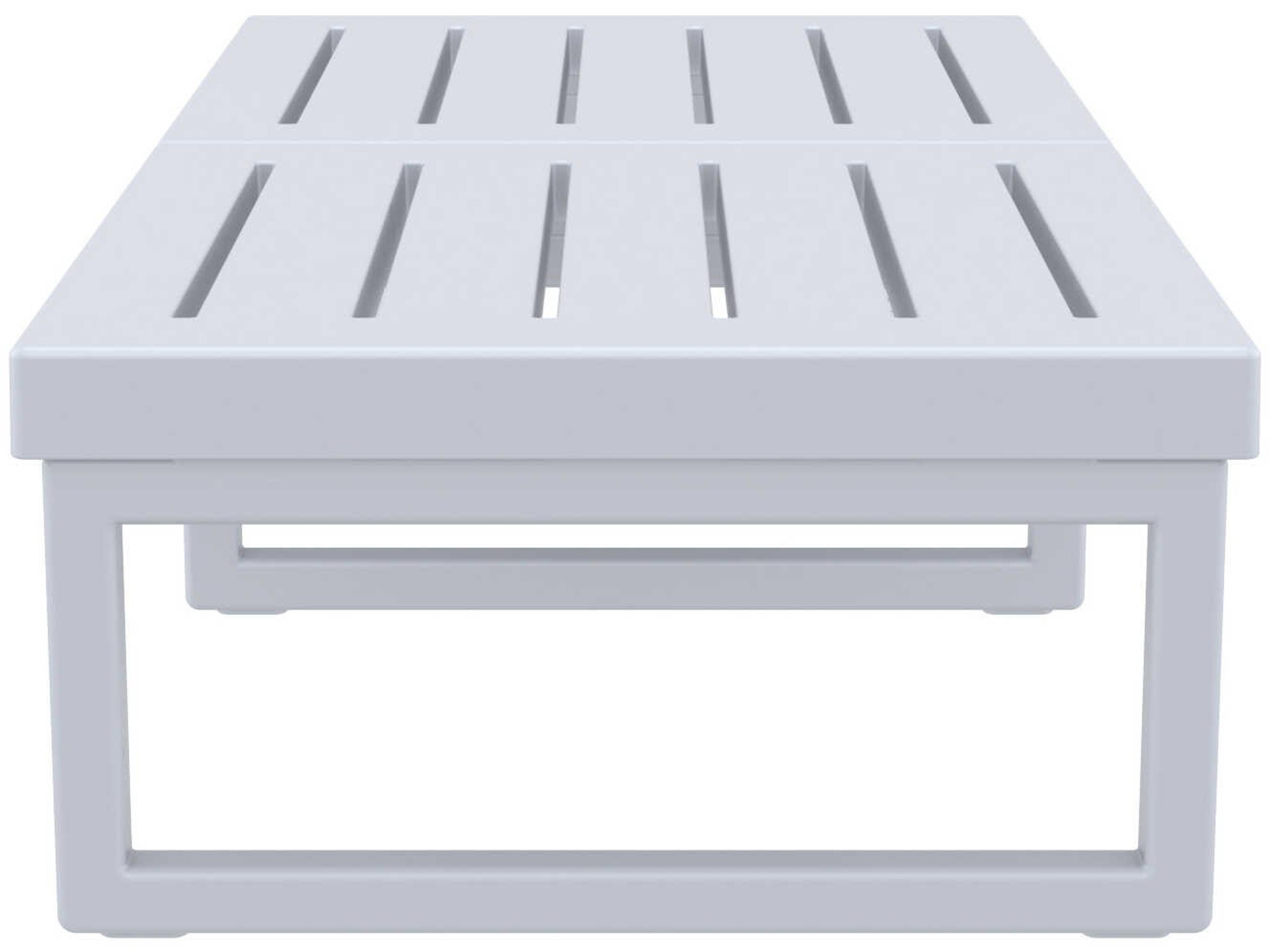 Compamia Mykonos Silver Resin Rectangular Coffee Table