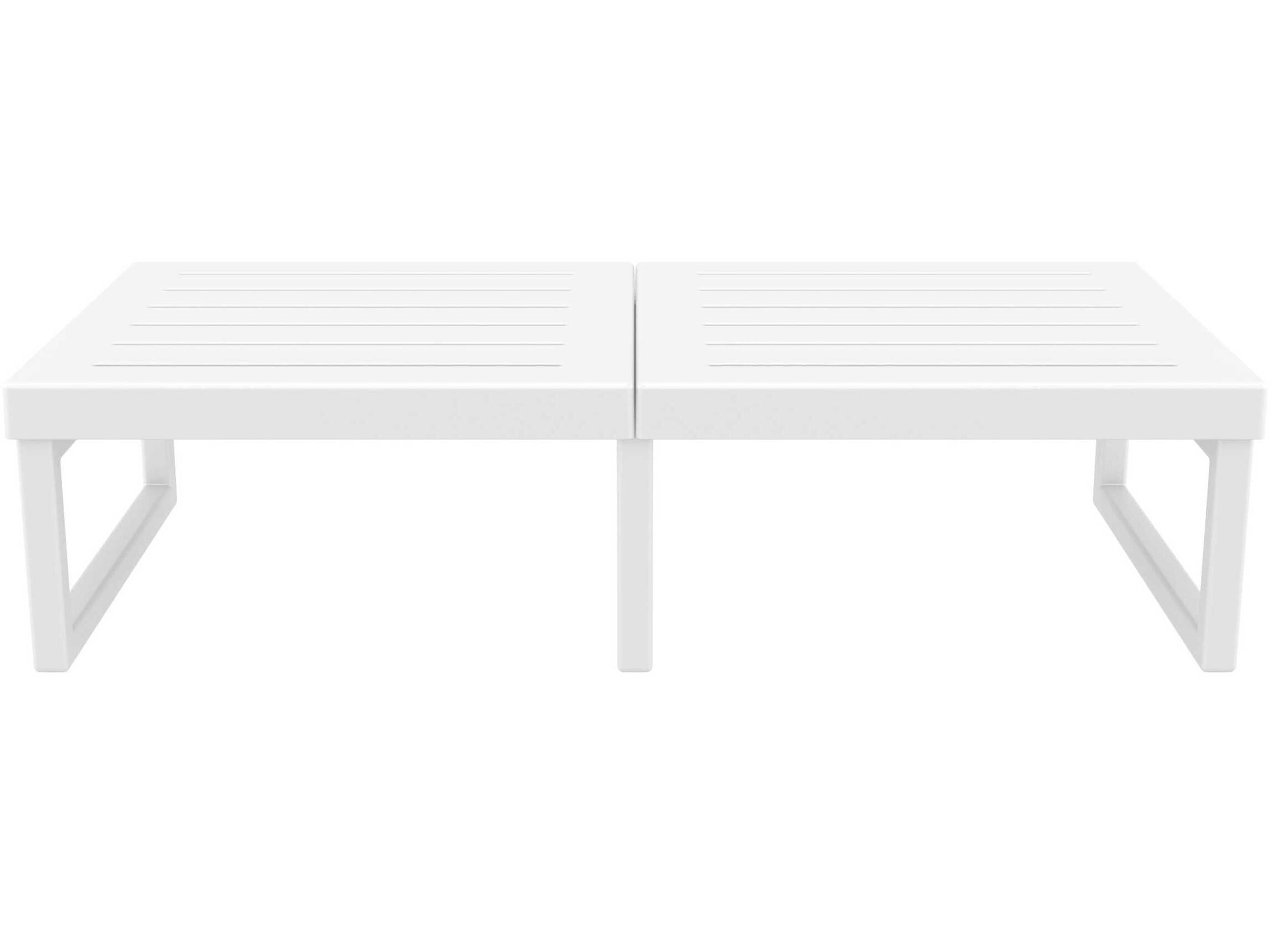 Compamia Mykonos White Resin Rectangular Coffee Table
