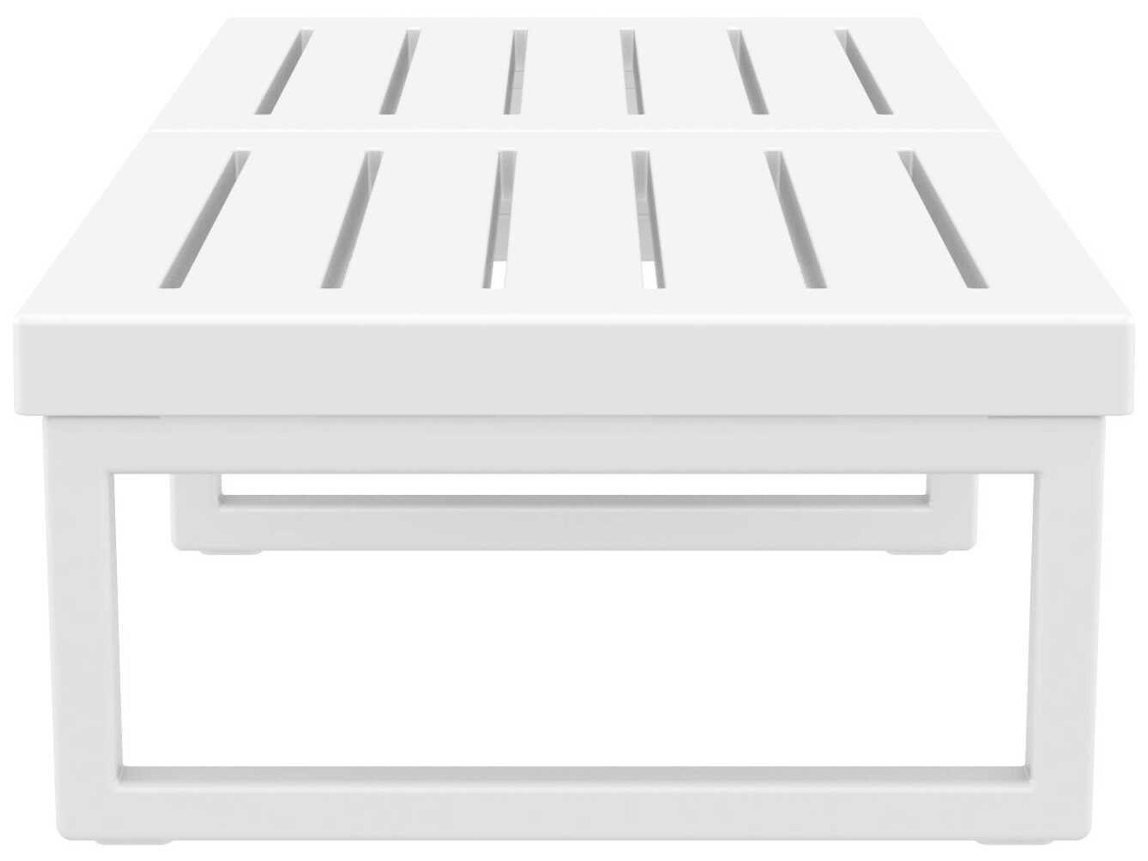 Compamia Mykonos White Resin Rectangular Coffee Table