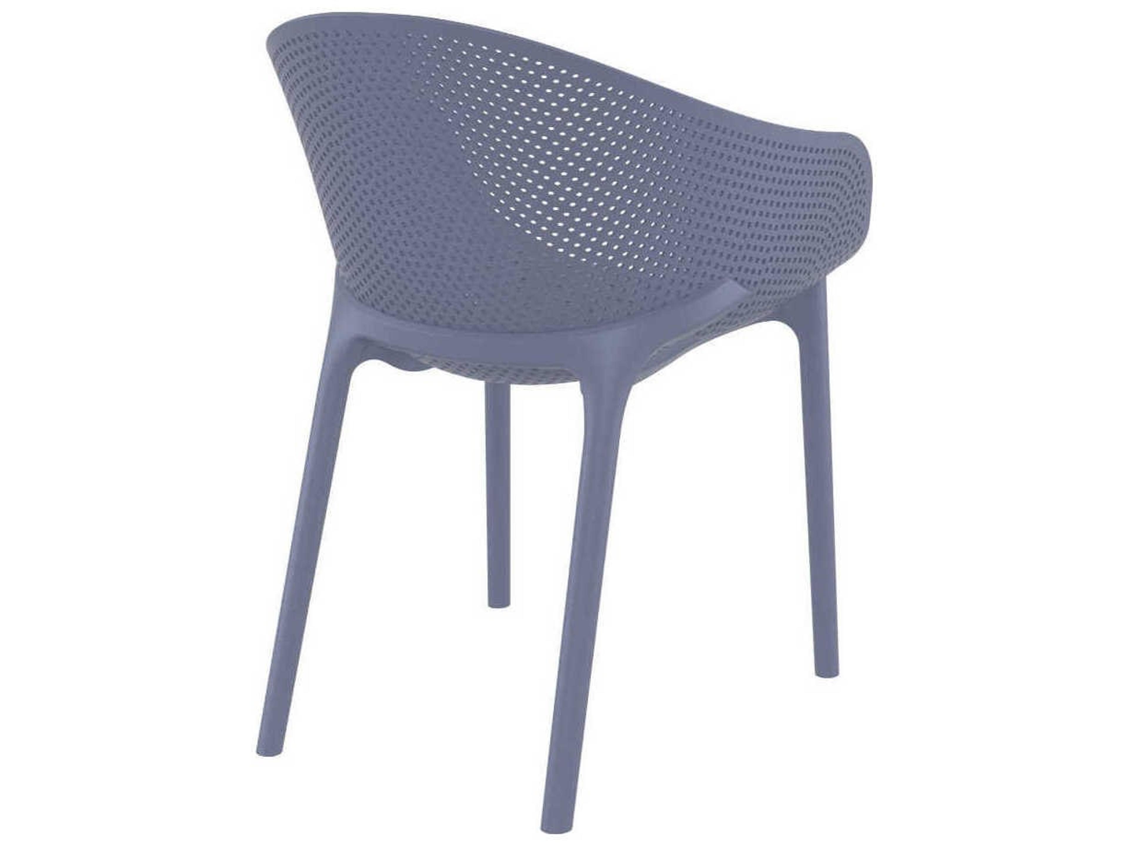 Compamia Sky Dark Gray Resin Dining Chair