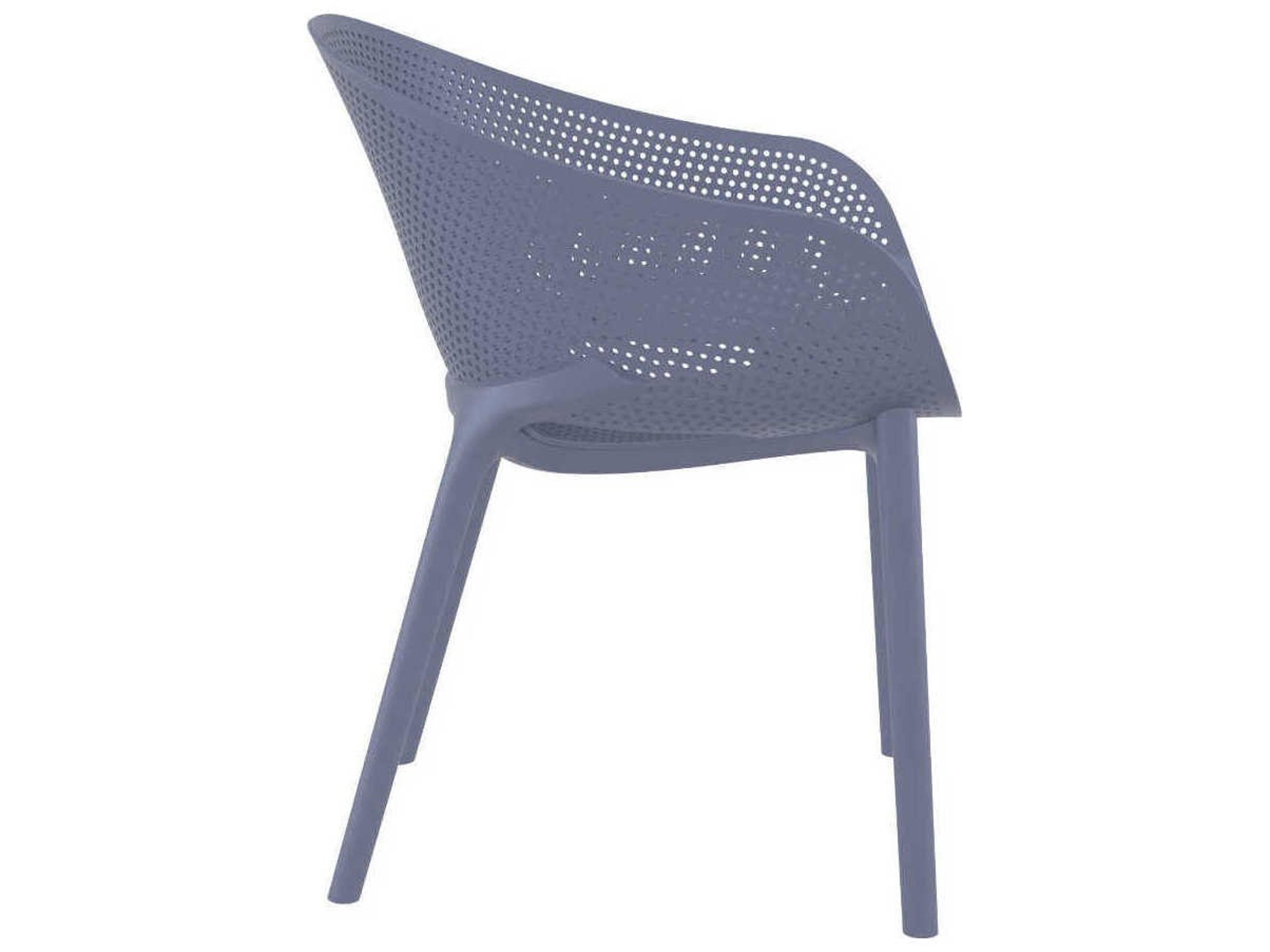 Compamia Sky Dark Gray Resin Dining Chair