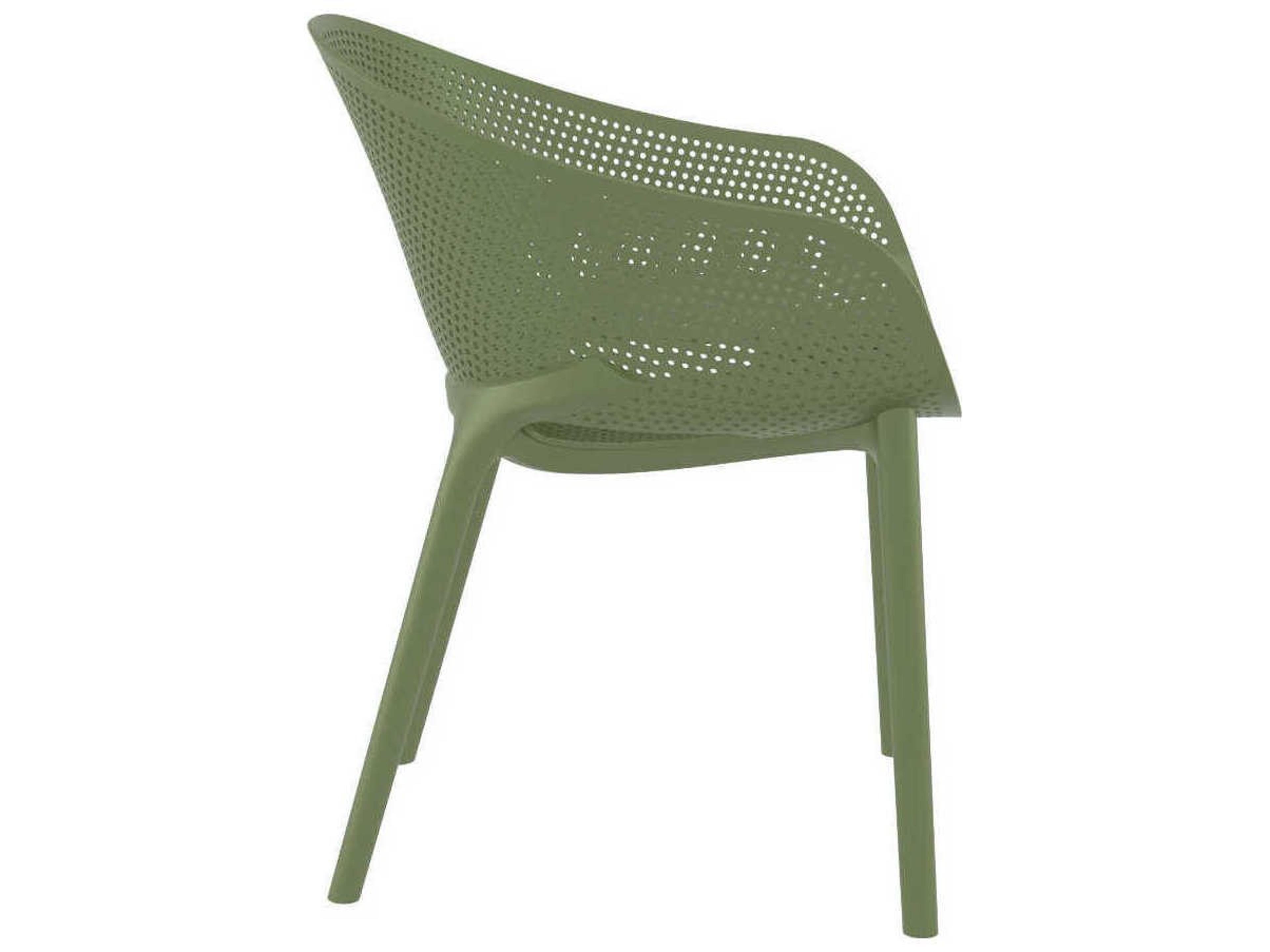 Compamia Sky Olive Green Resin Dining Chair