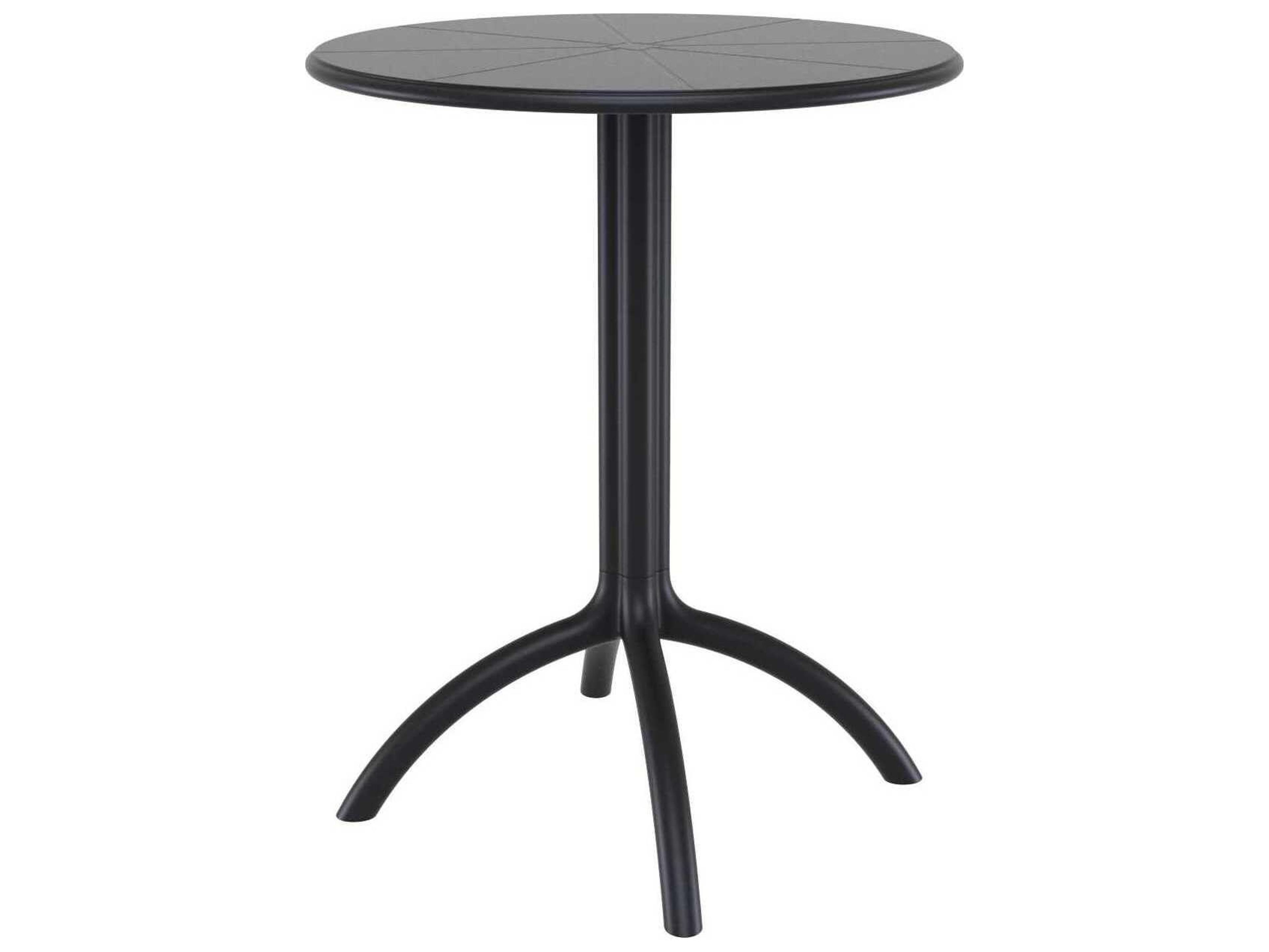 Octopus Black Polypropylene Round Bistro Table