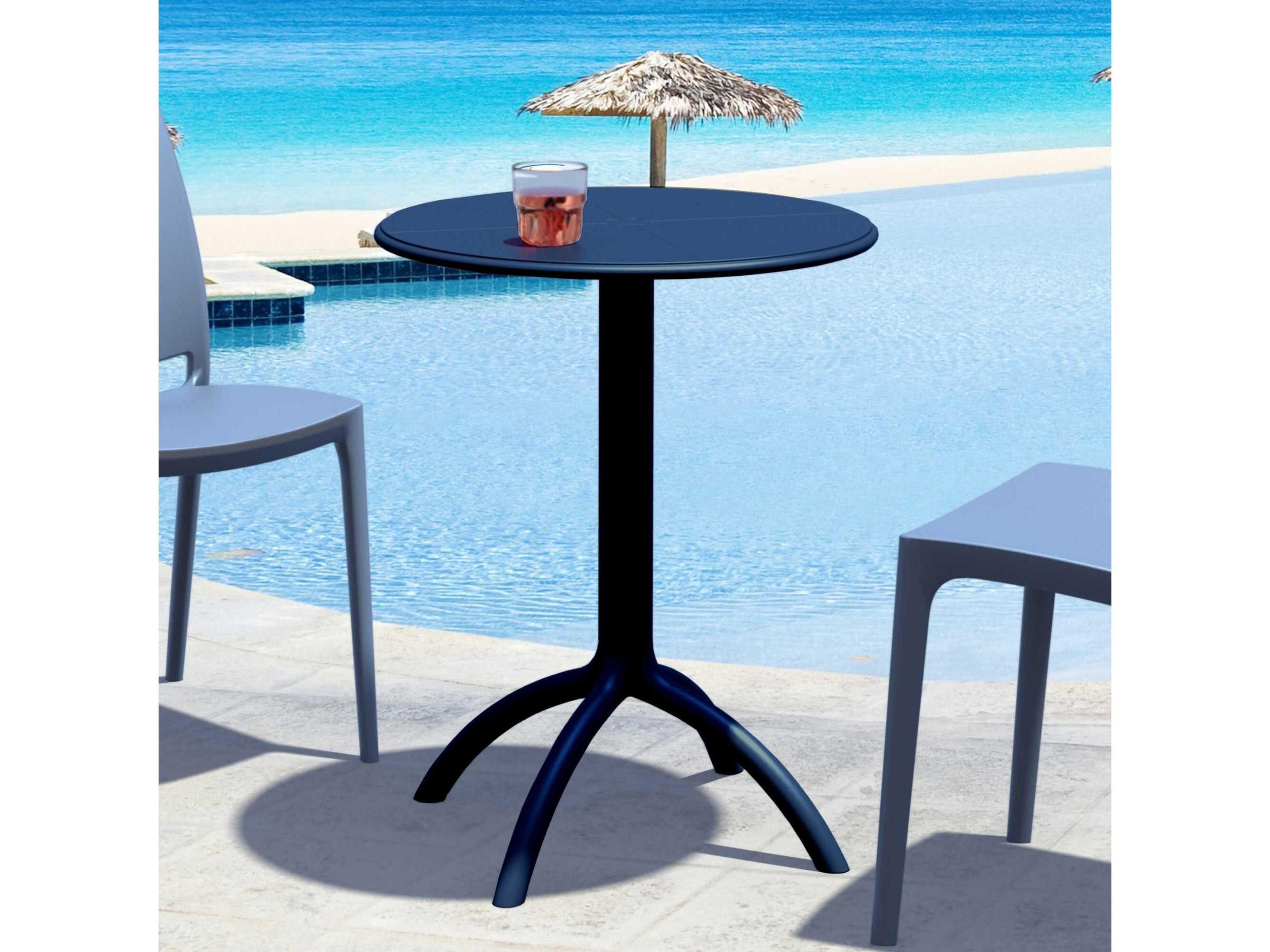 Compamia Octopus Black Polypropylene Round Bistro Table