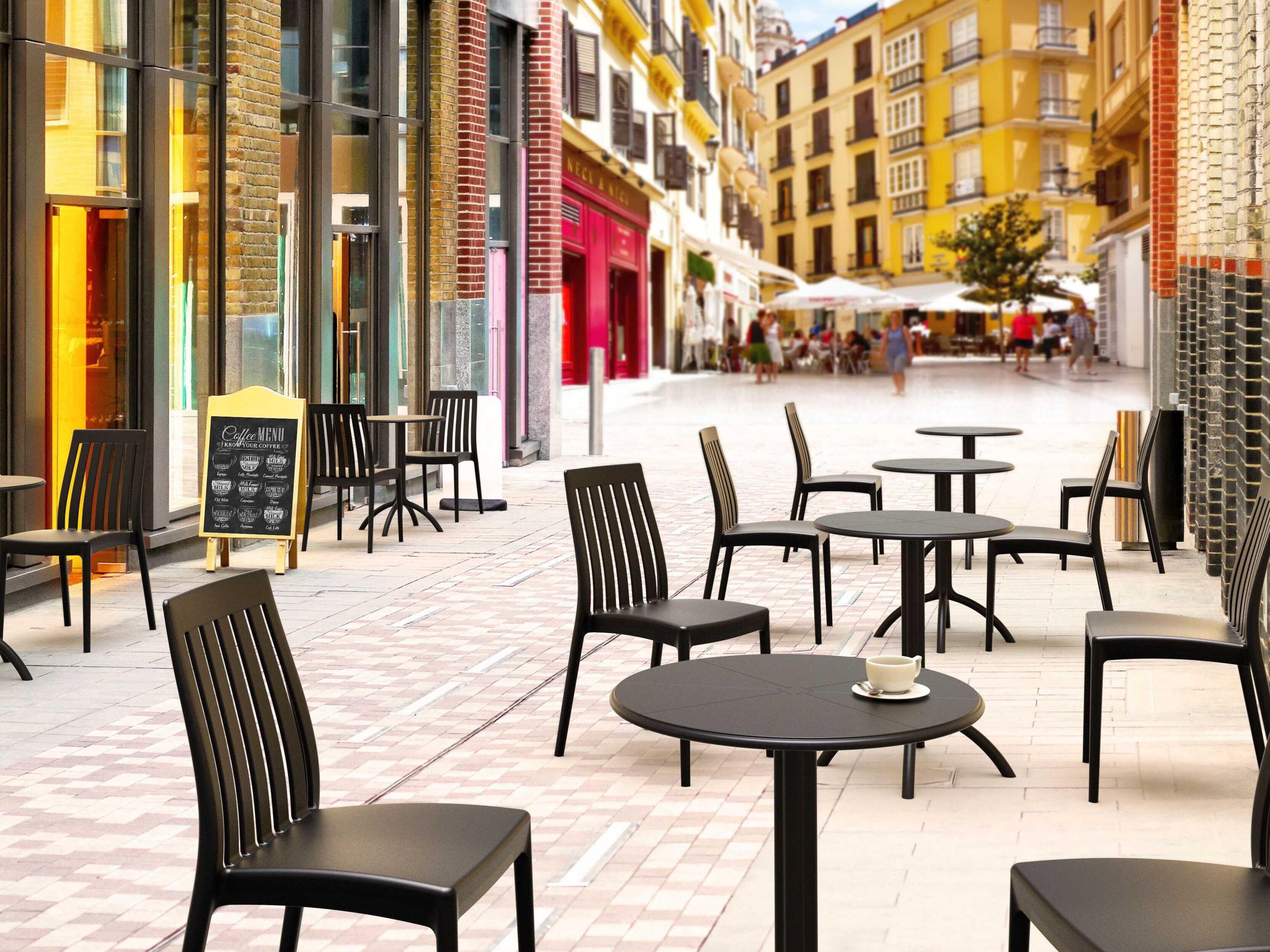 Compamia Octopus Black Polypropylene Round Bistro Table