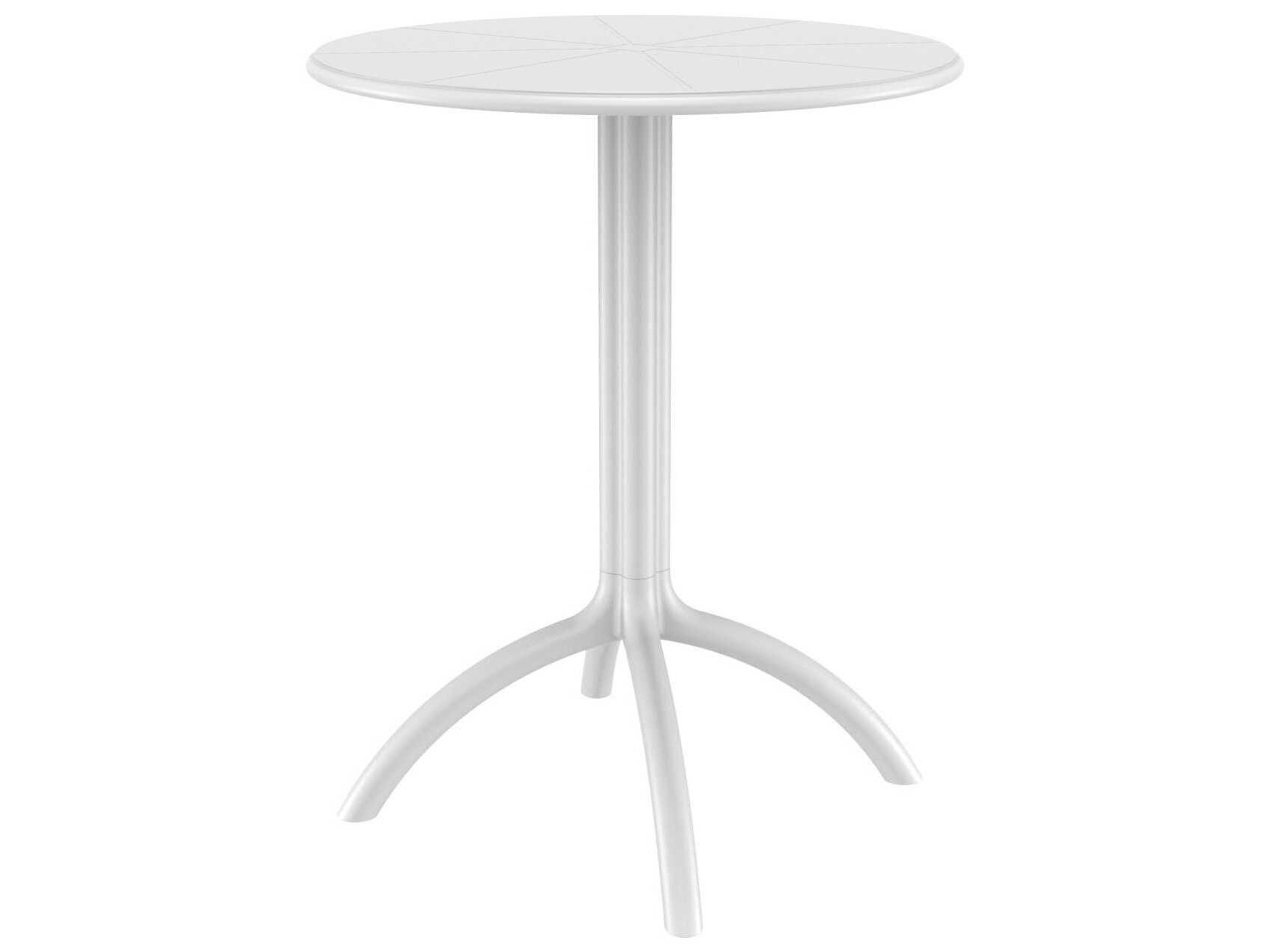 Octopus White Polypropylene Round Bistro Table