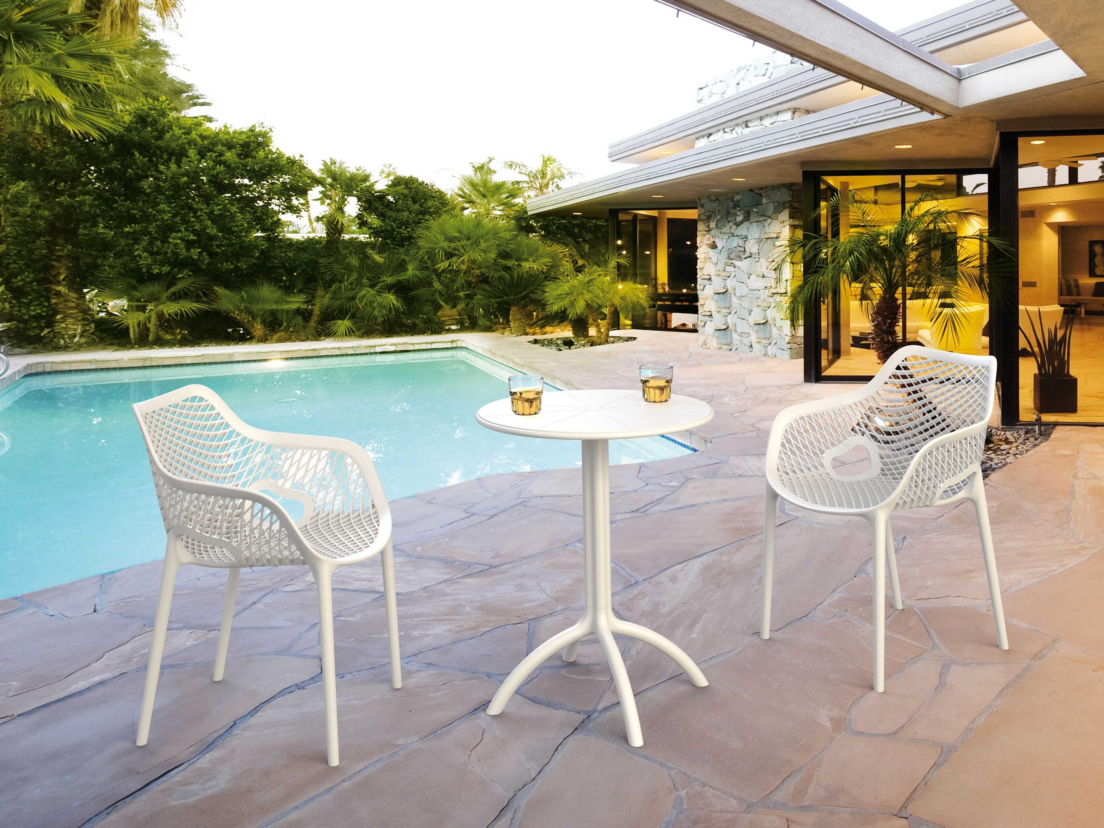 Compamia Octopus White Polypropylene Round Bistro Table