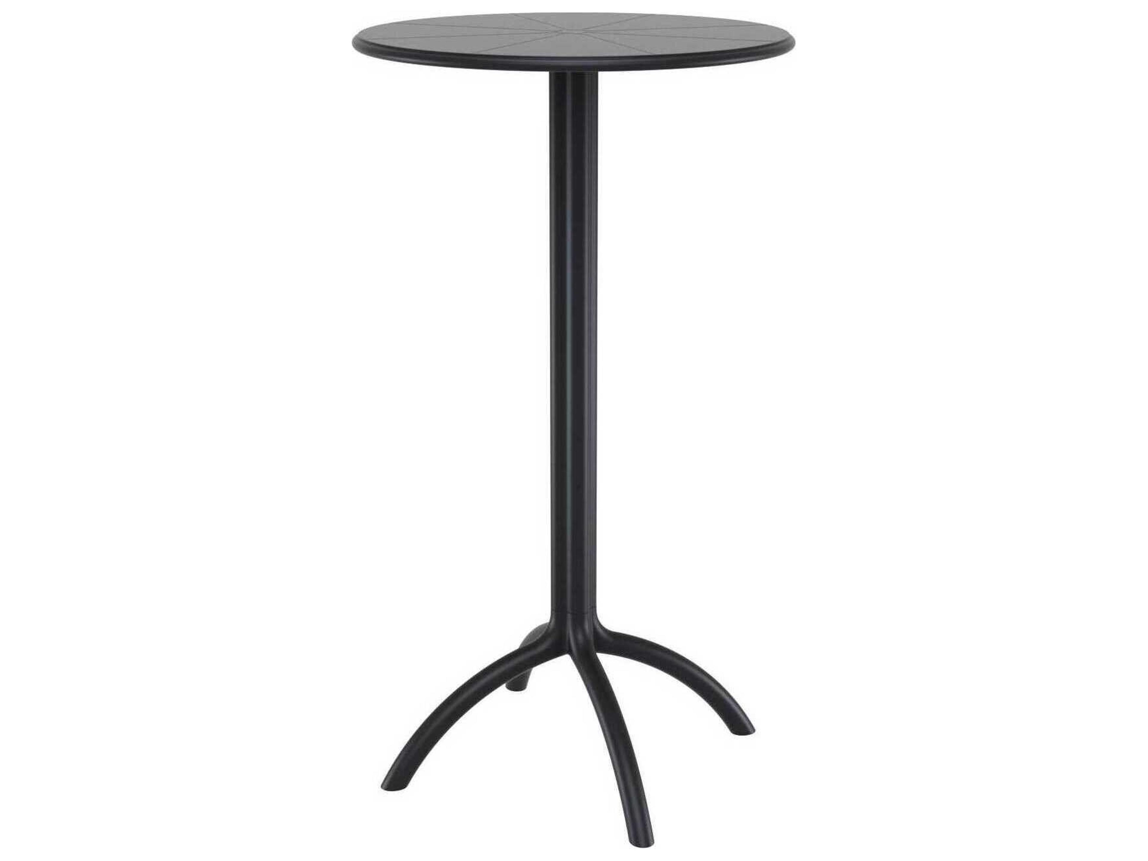 Octopus Black Polypropylene Round Bar Table