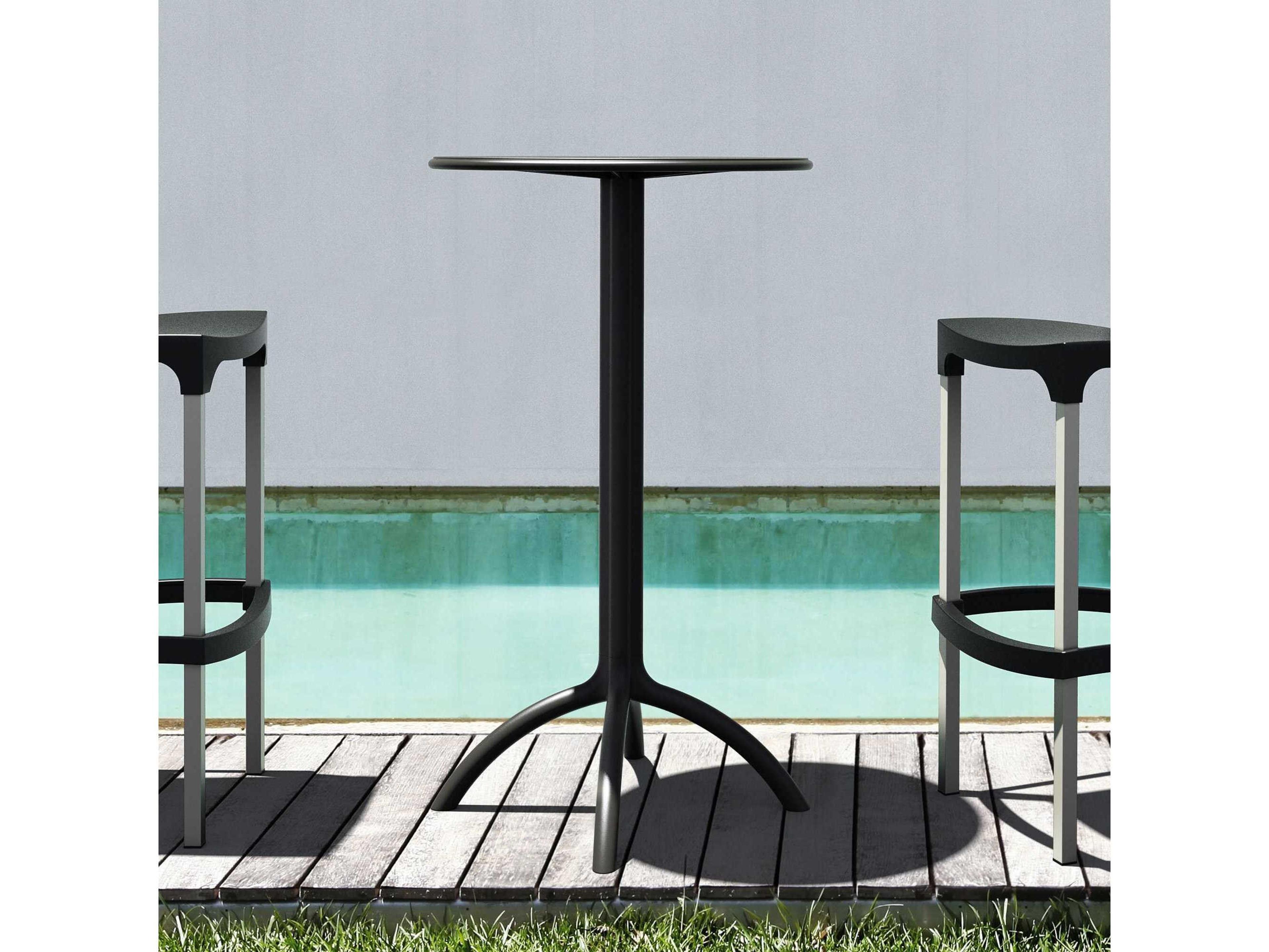 Compamia Octopus Black Polypropylene Round Bar Table