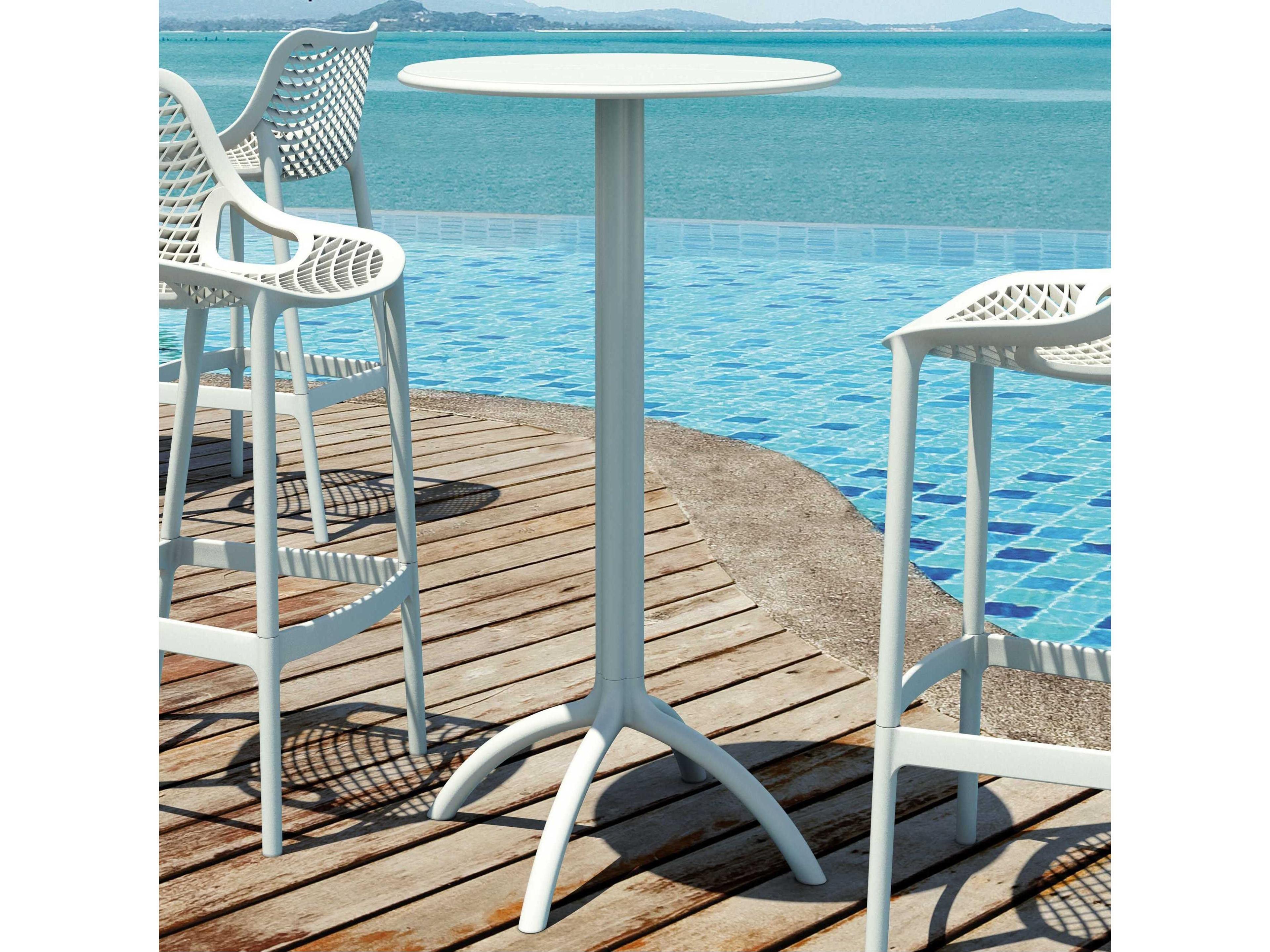 Compamia Octopus White Polypropylene Round Bar Table