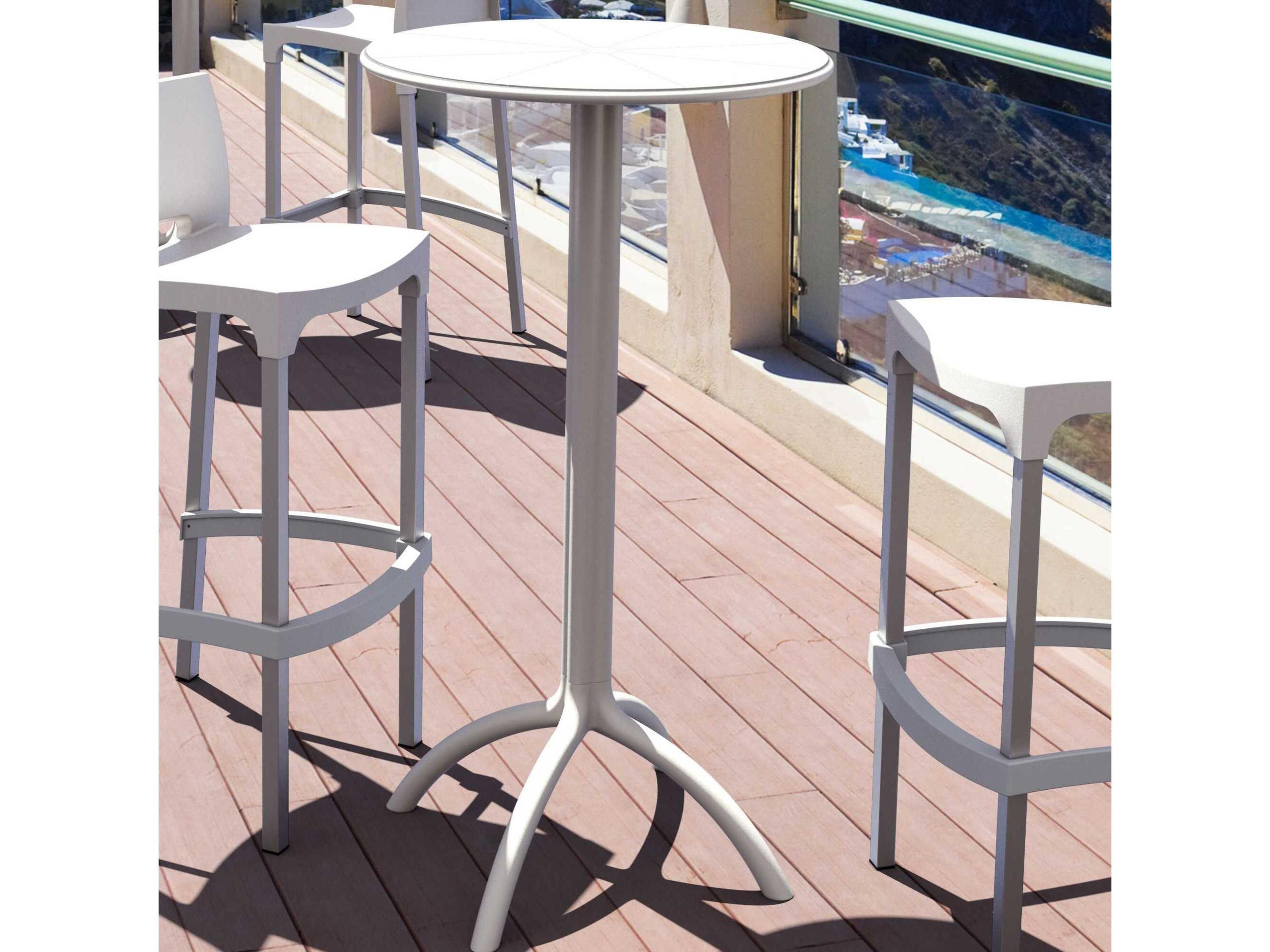 Compamia Octopus White Polypropylene Round Bar Table