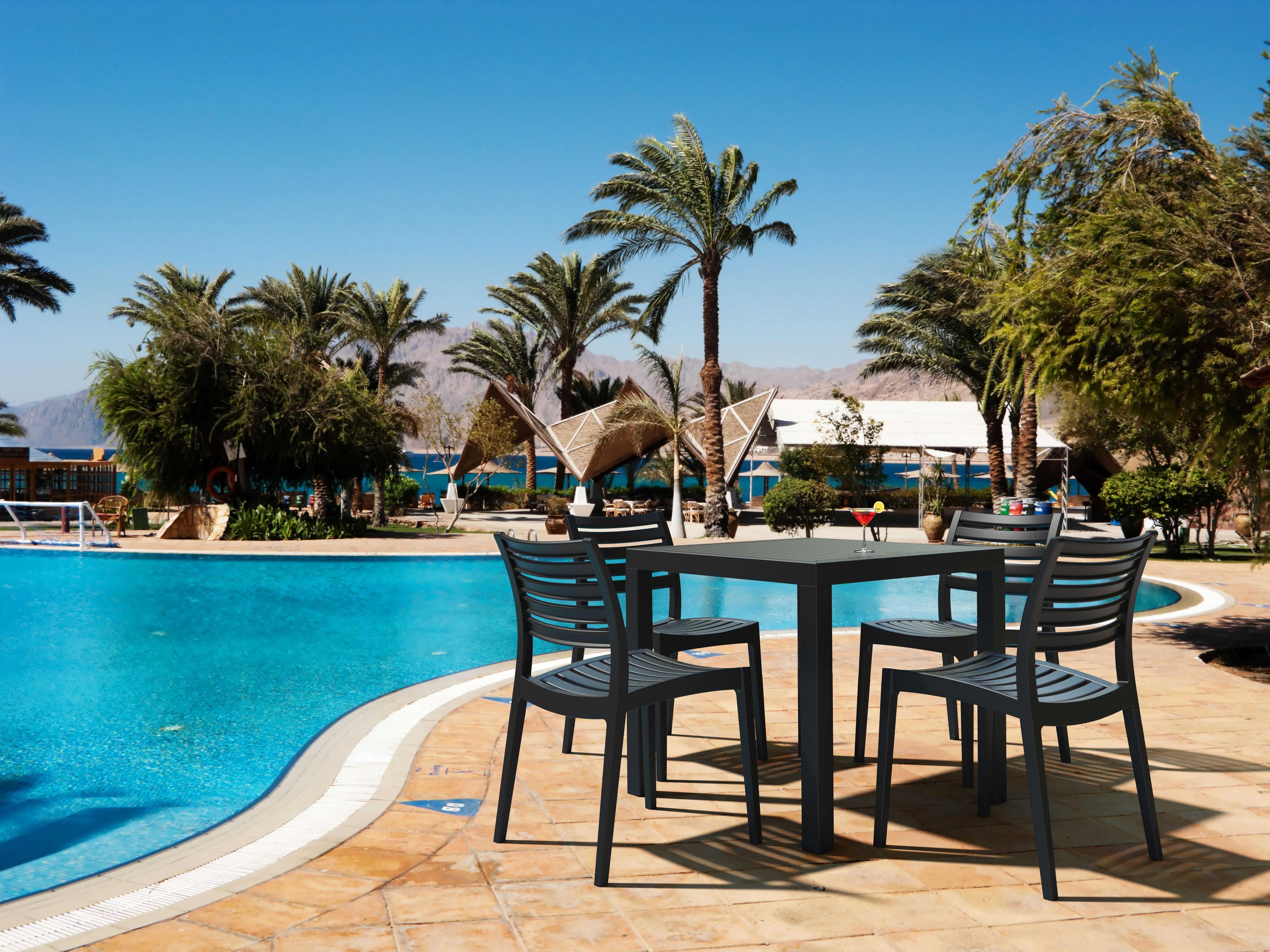 Compamia Ares Black Polypropylene Dining Set