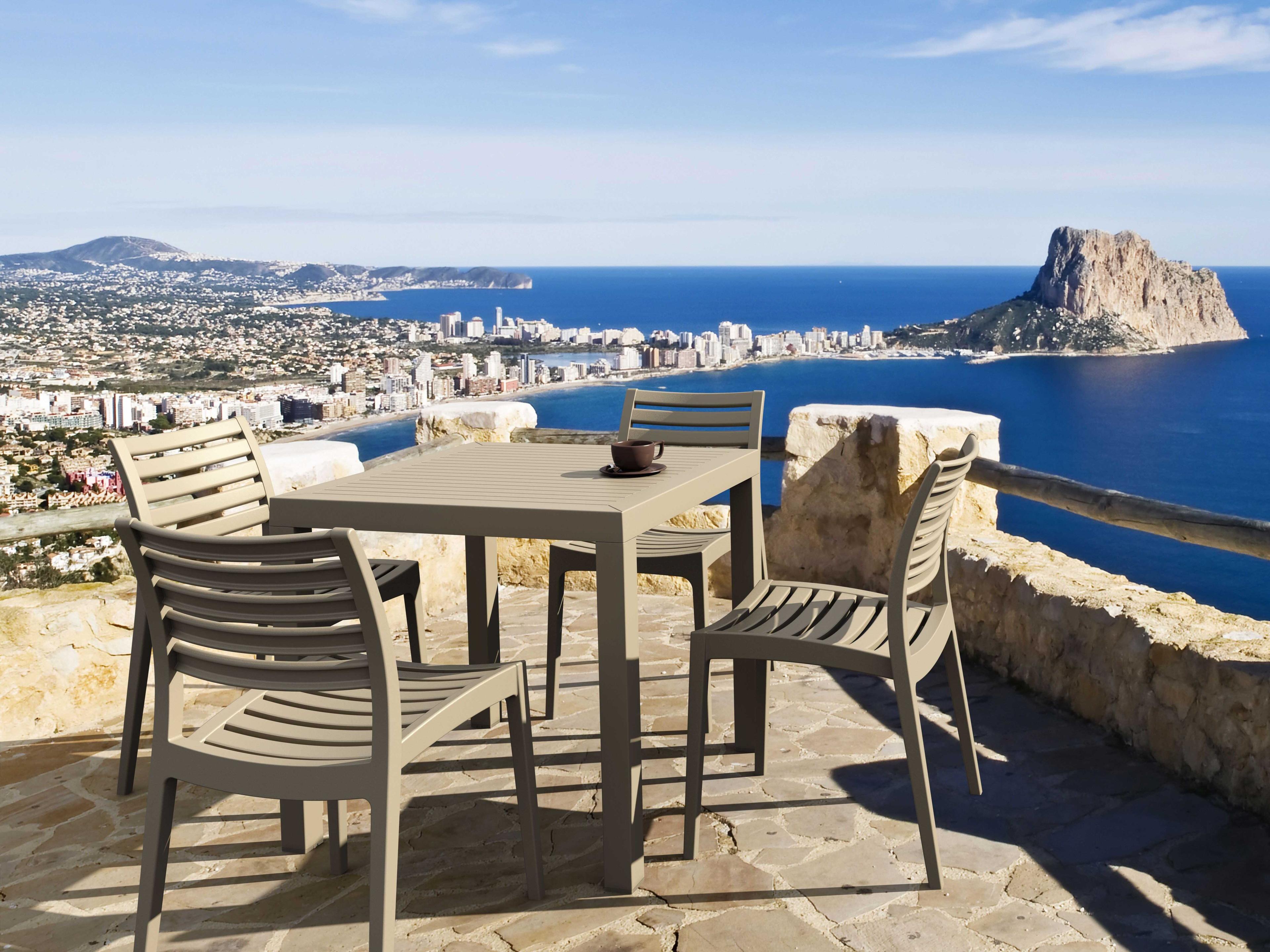 Ares Taupe Polypropylene Dining Set