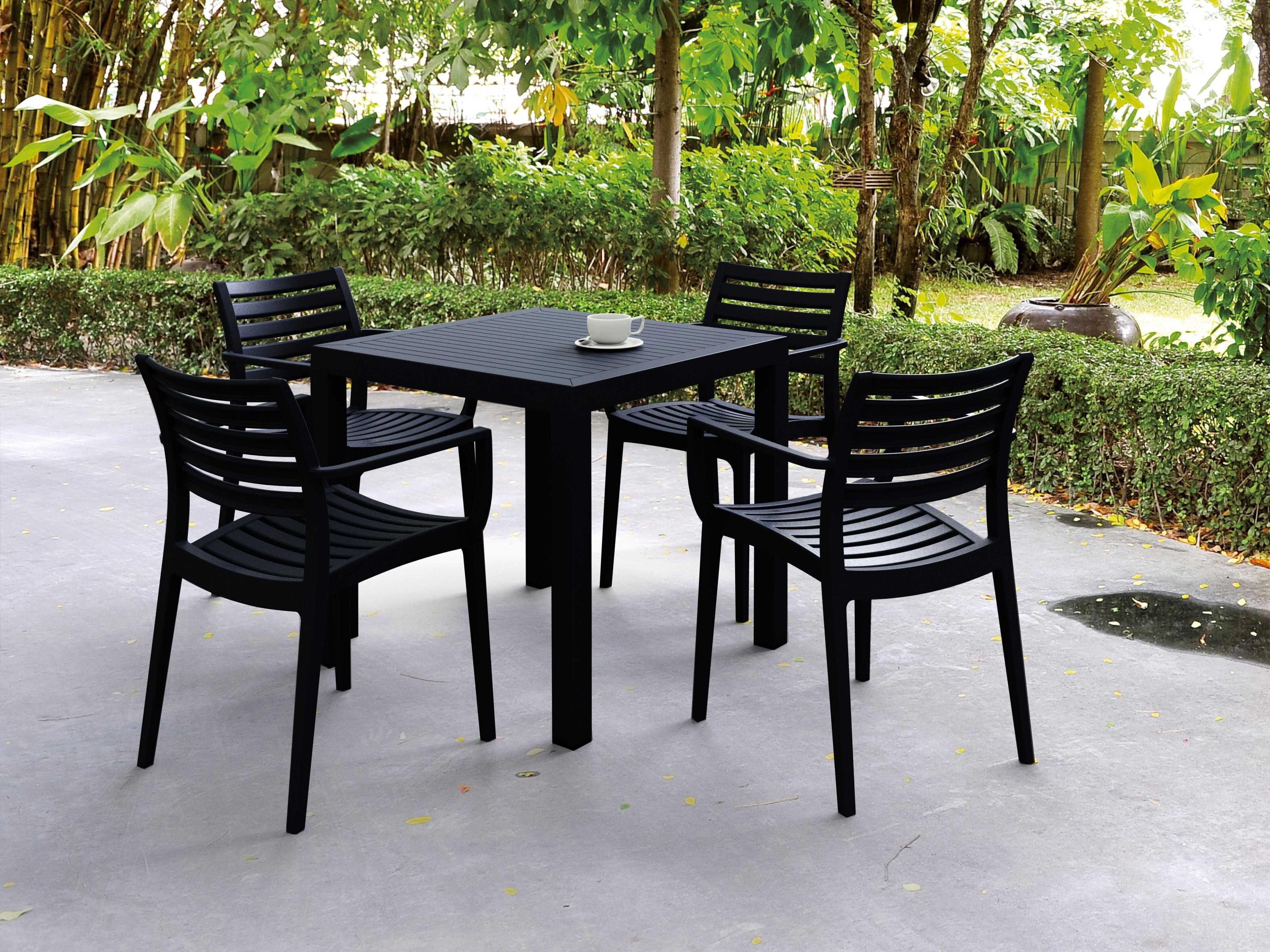 Artemis Black Polypropylene Dining Set