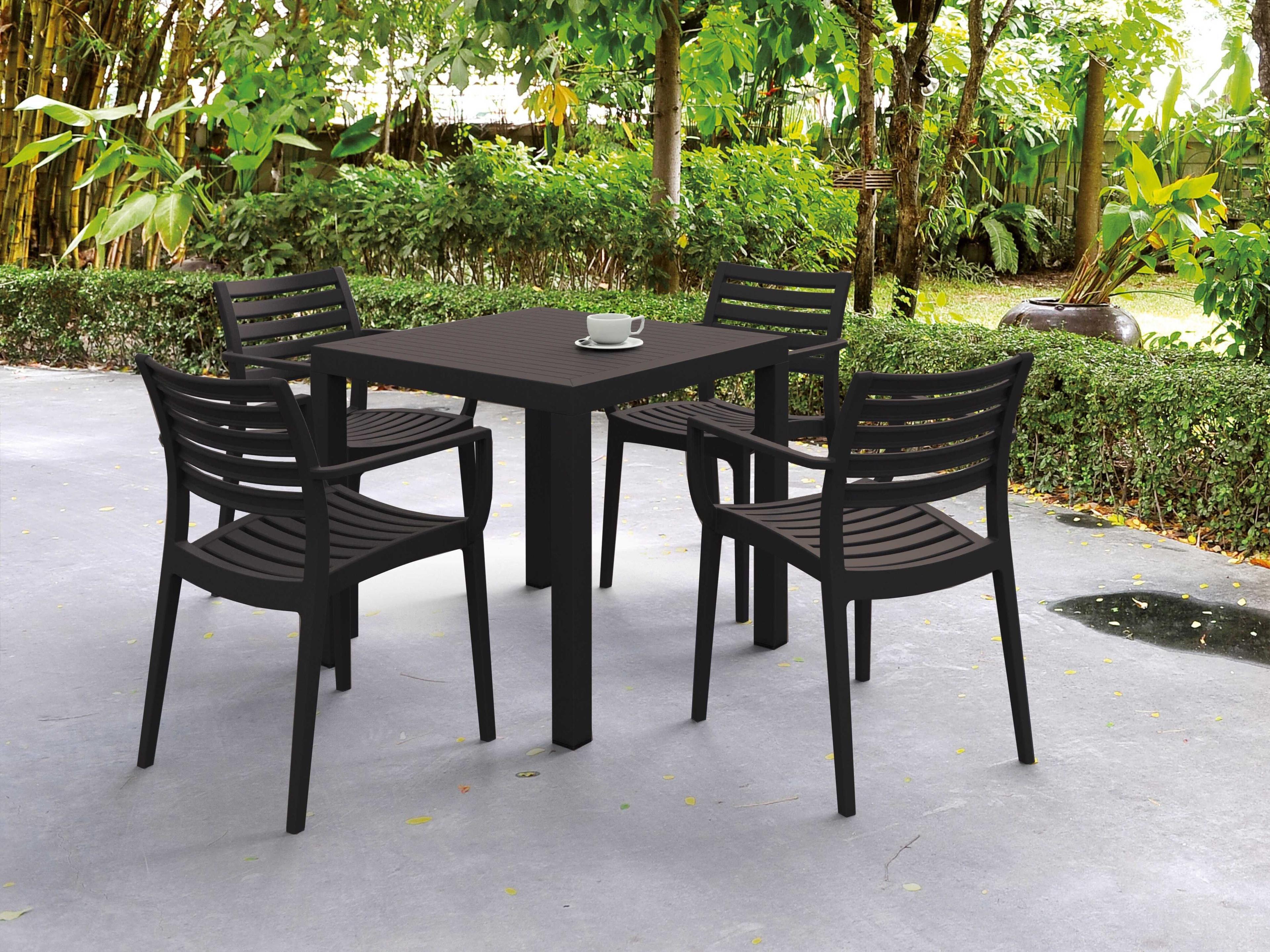 Artemis Brown Polypropylene Dining Set