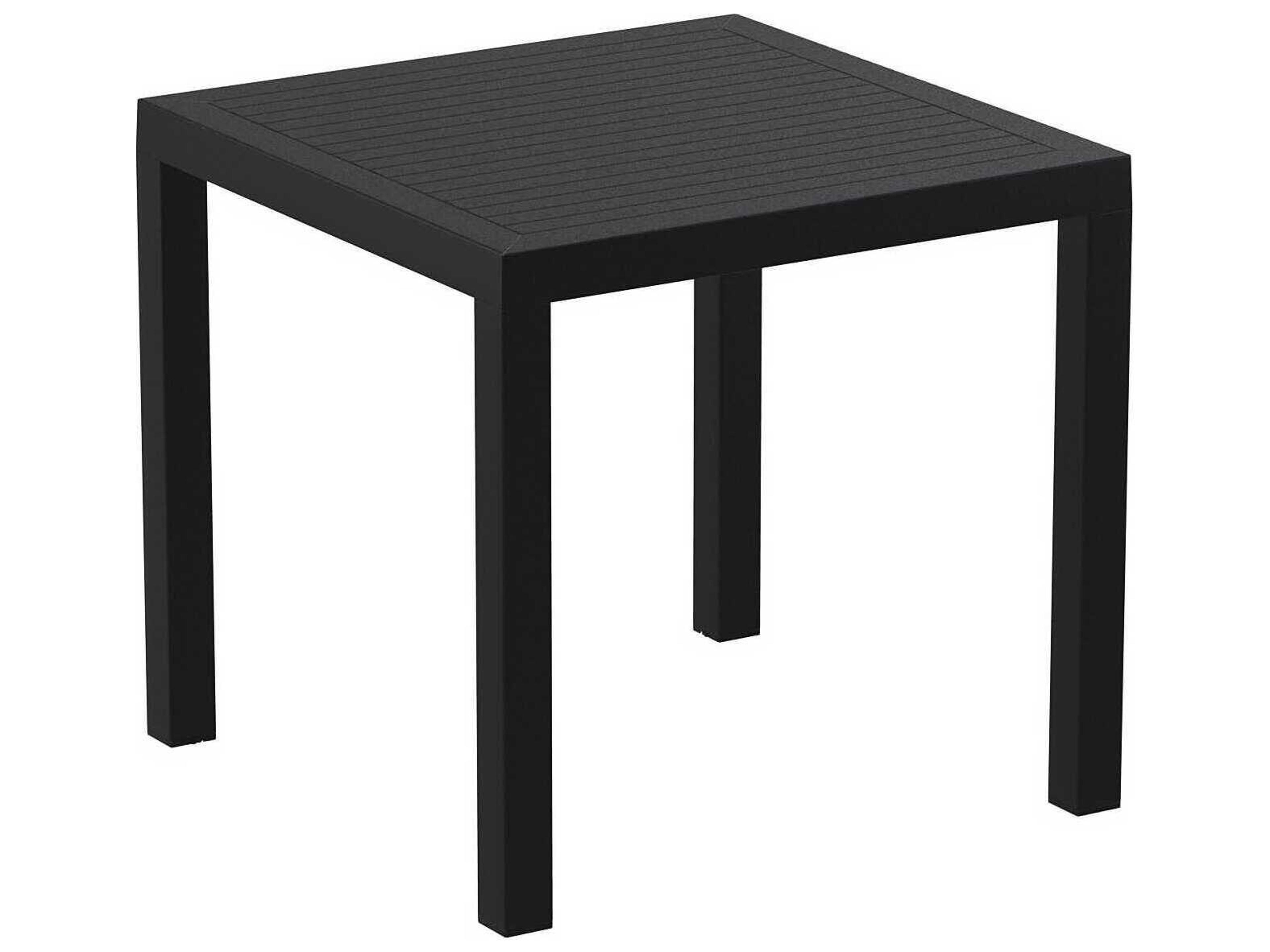 Ares Black Polypropylene Square Dining Table