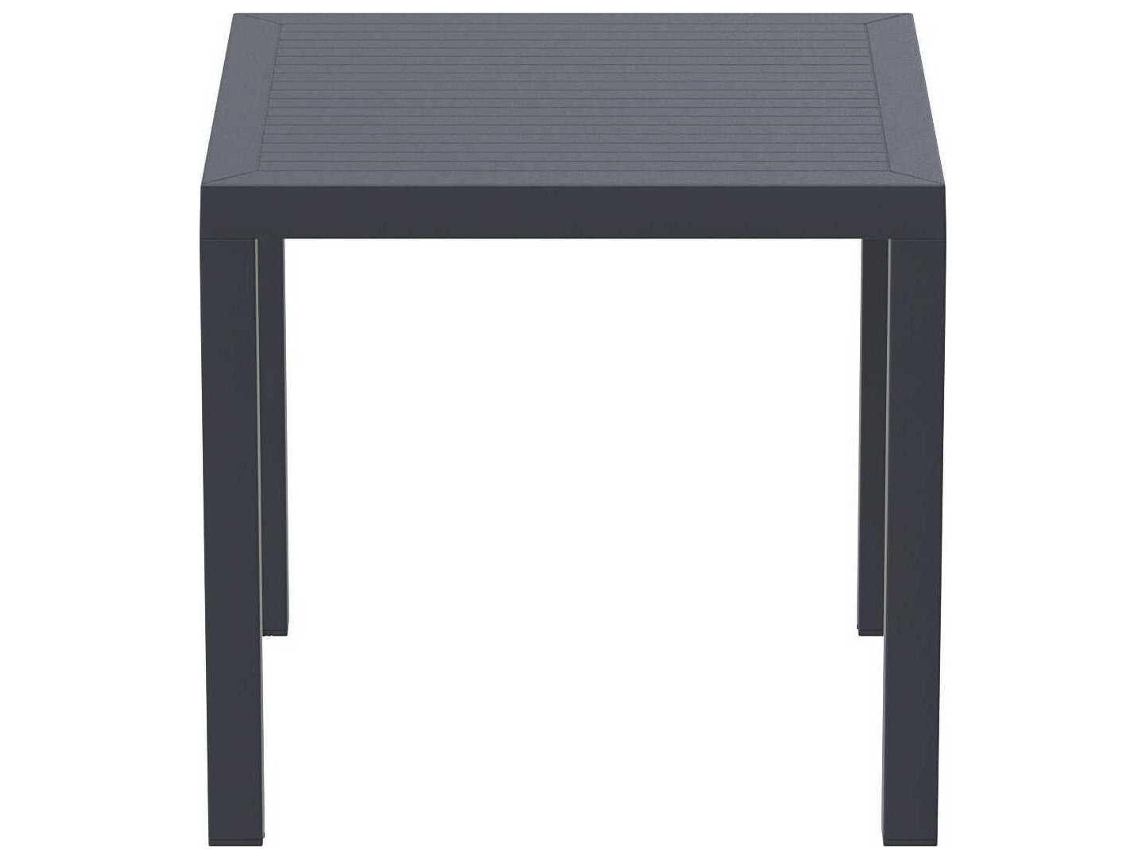 Compamia Ares Dark Gray Polypropylene Square Dining Table
