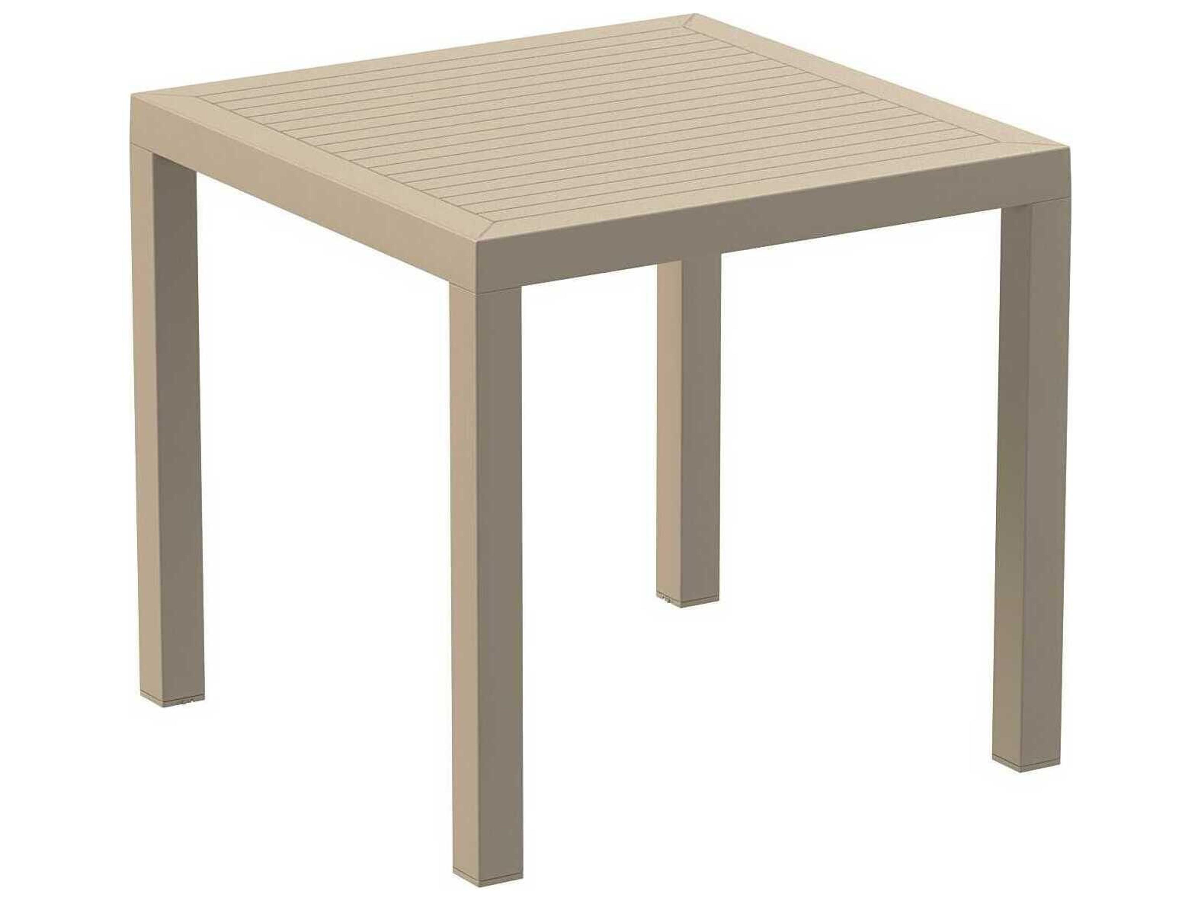 Ares Taupe Polypropylene Square Dining Table