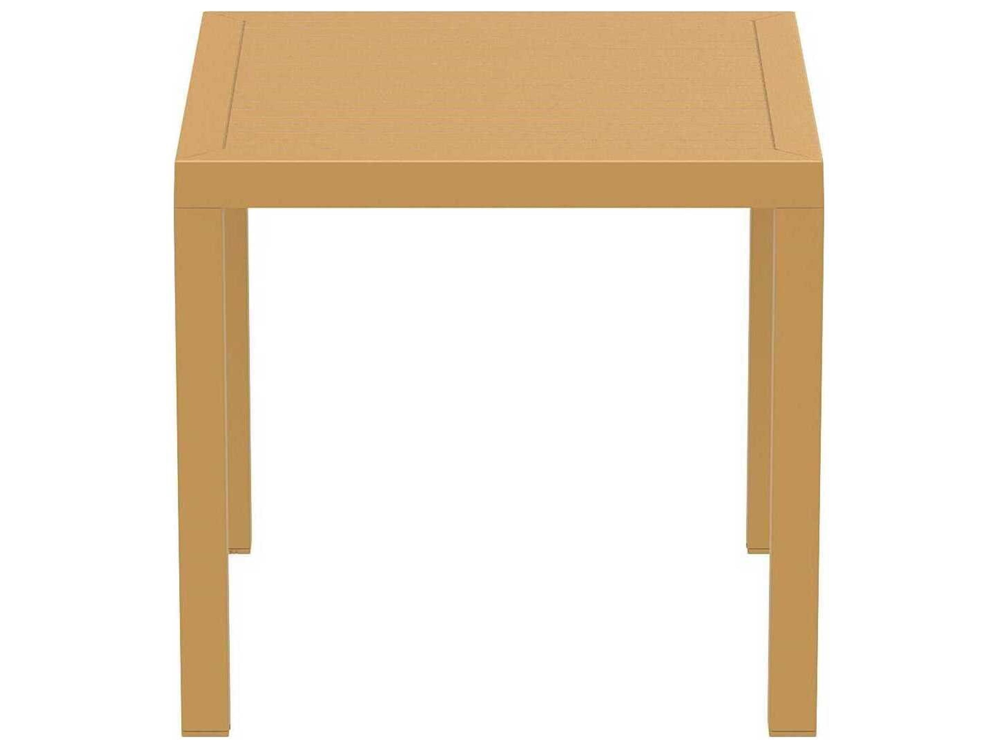 Compamia Ares Teak Brown Polypropylene Square Dining Table