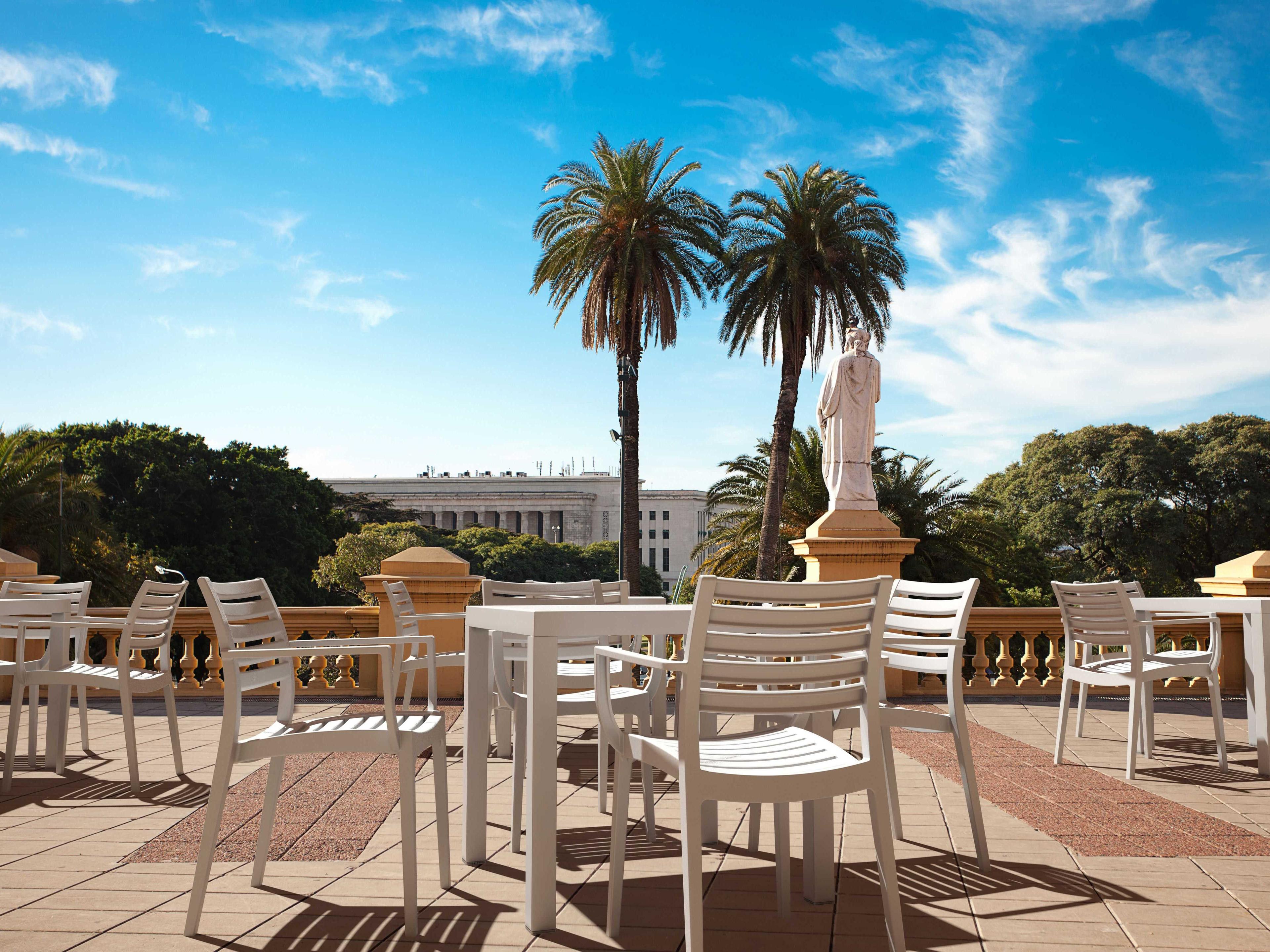 Compamia Ares White Polypropylene Square Dining Table