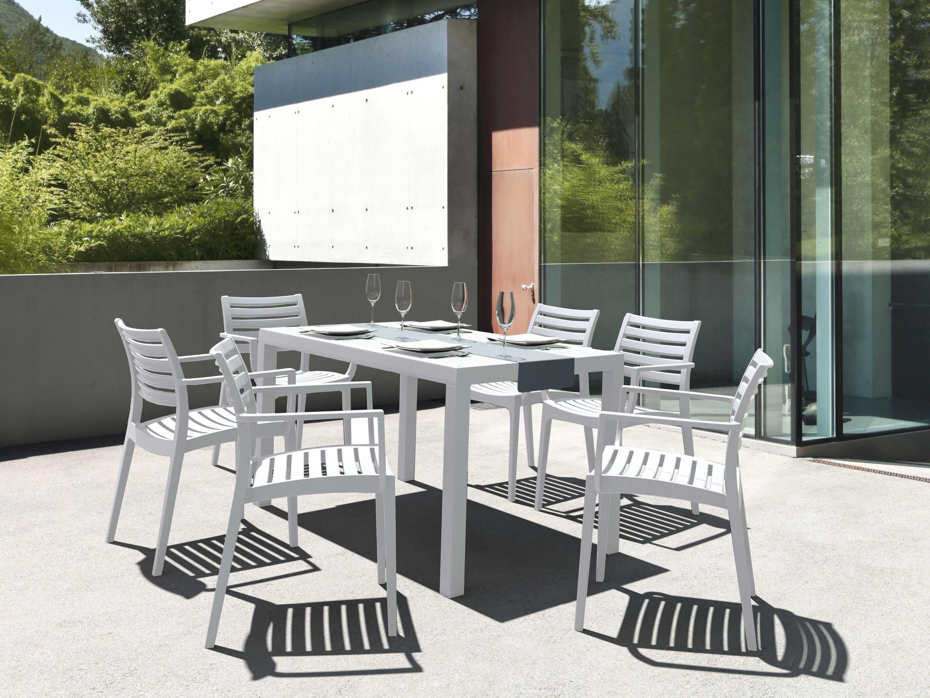 Artemis White Polypropylene Dining Set