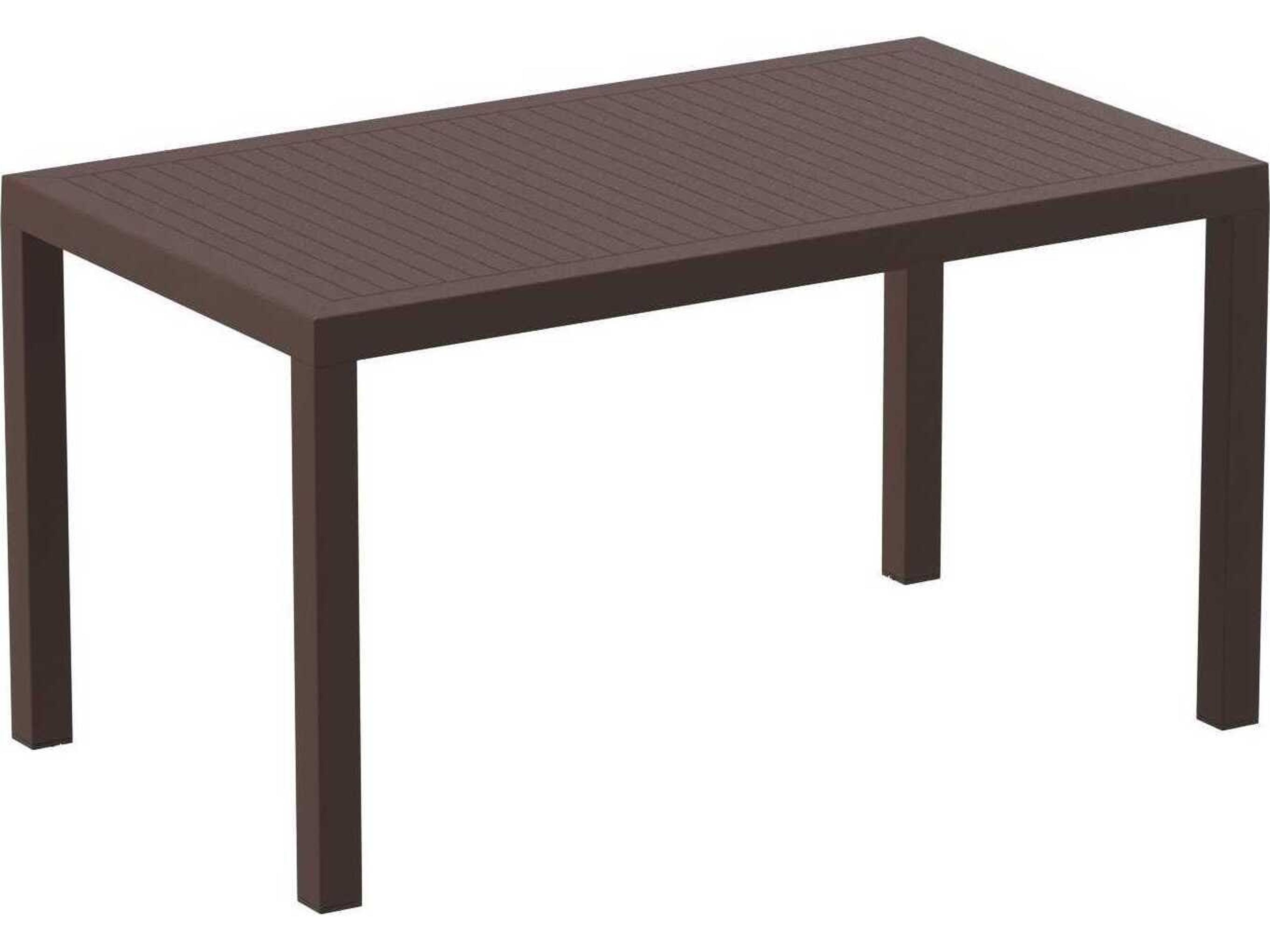 Ares Brown Polypropylene Rectangular Dining Table