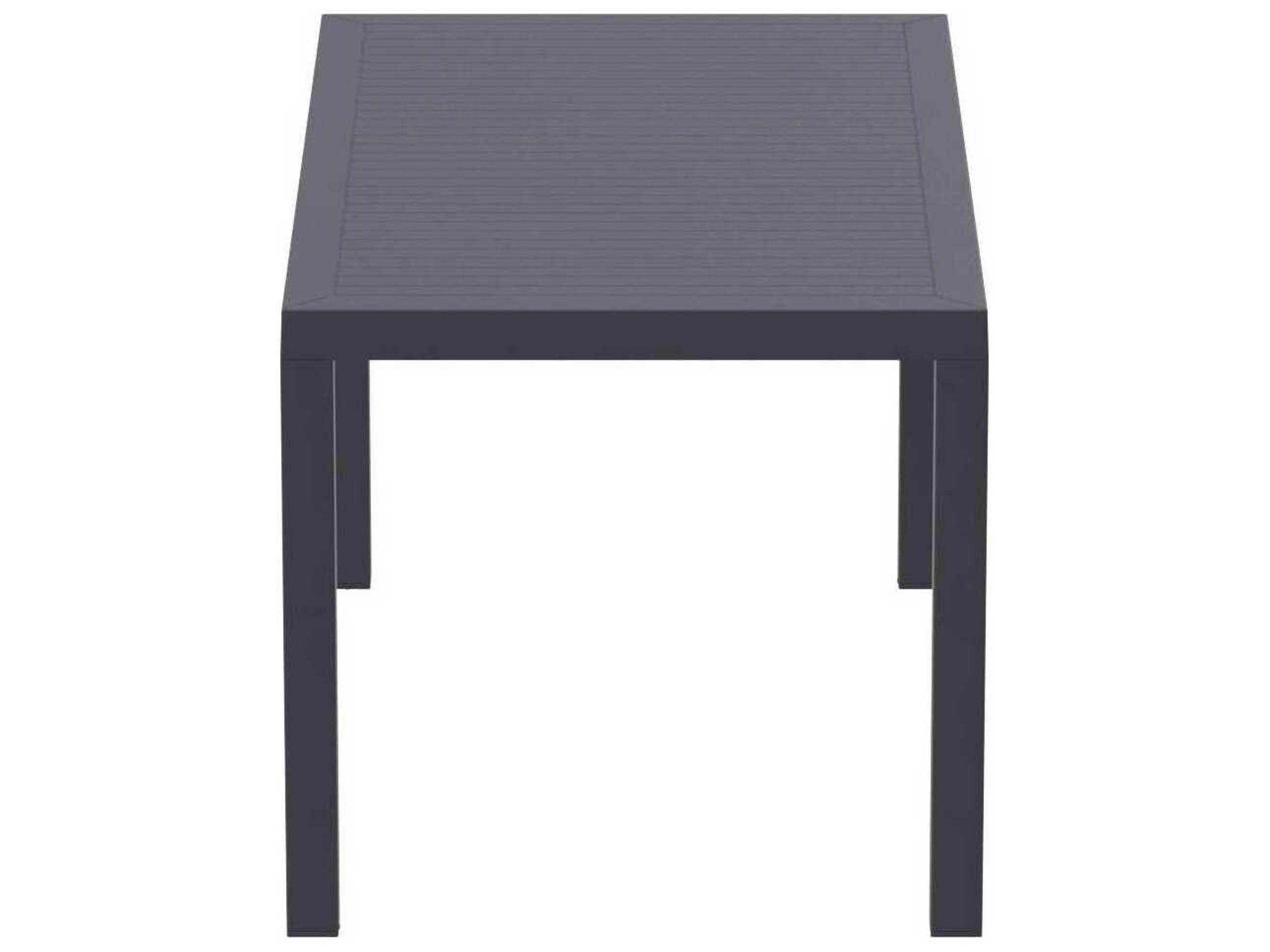 Compamia Ares Dark Gray Polypropylene Rectangular Dining Table